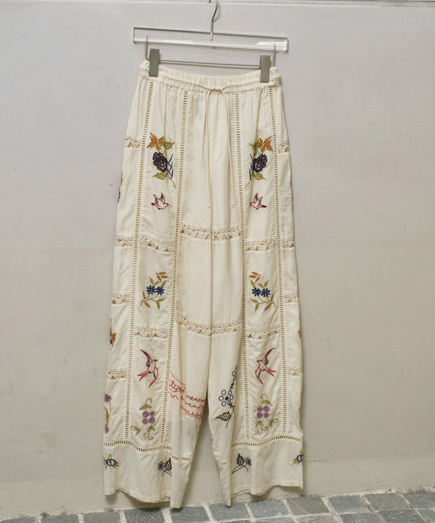 Embroidery Patchwork Trousers TODAYFUL
