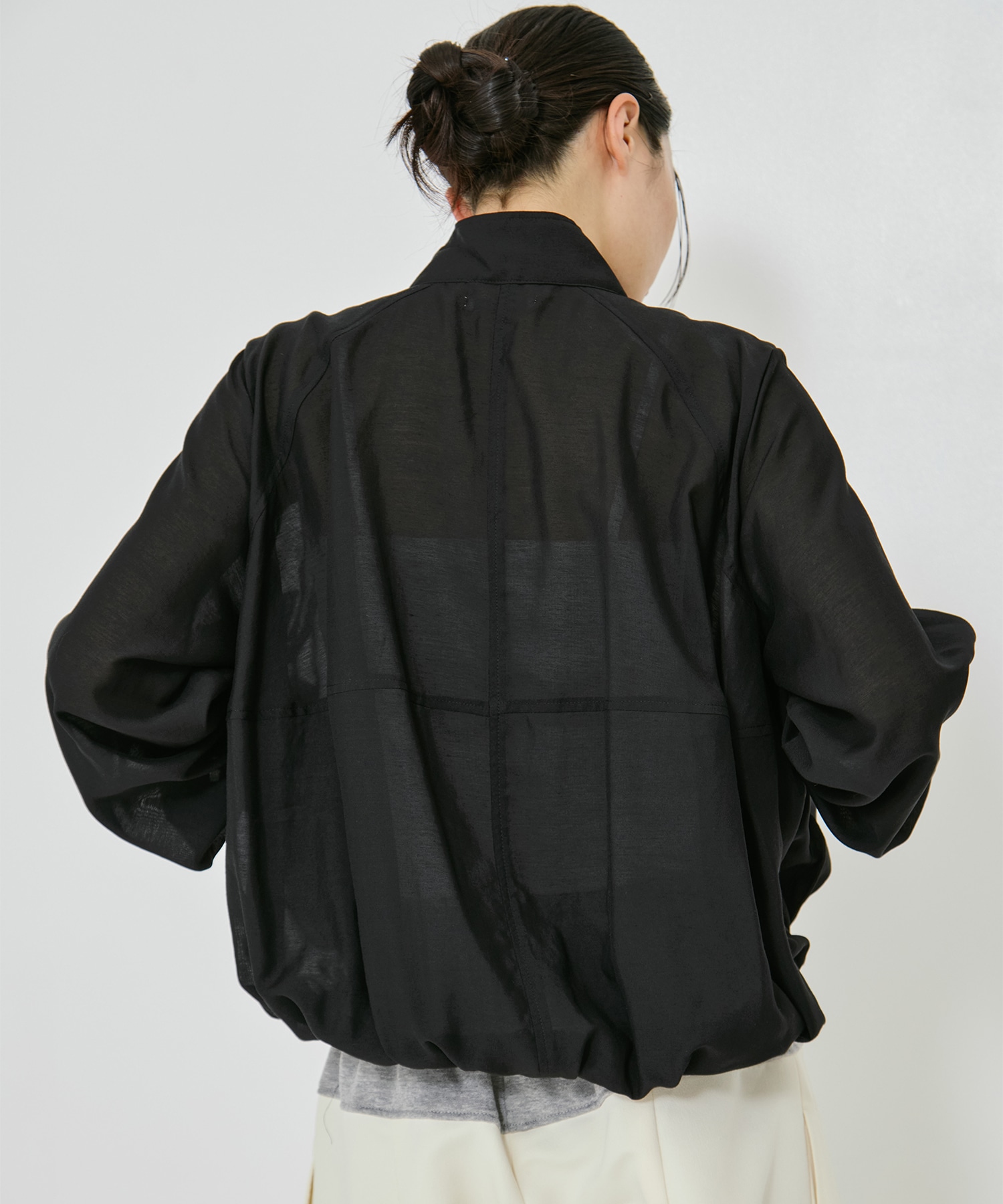 SHEER ZIP BLOUSON STUDIOUS