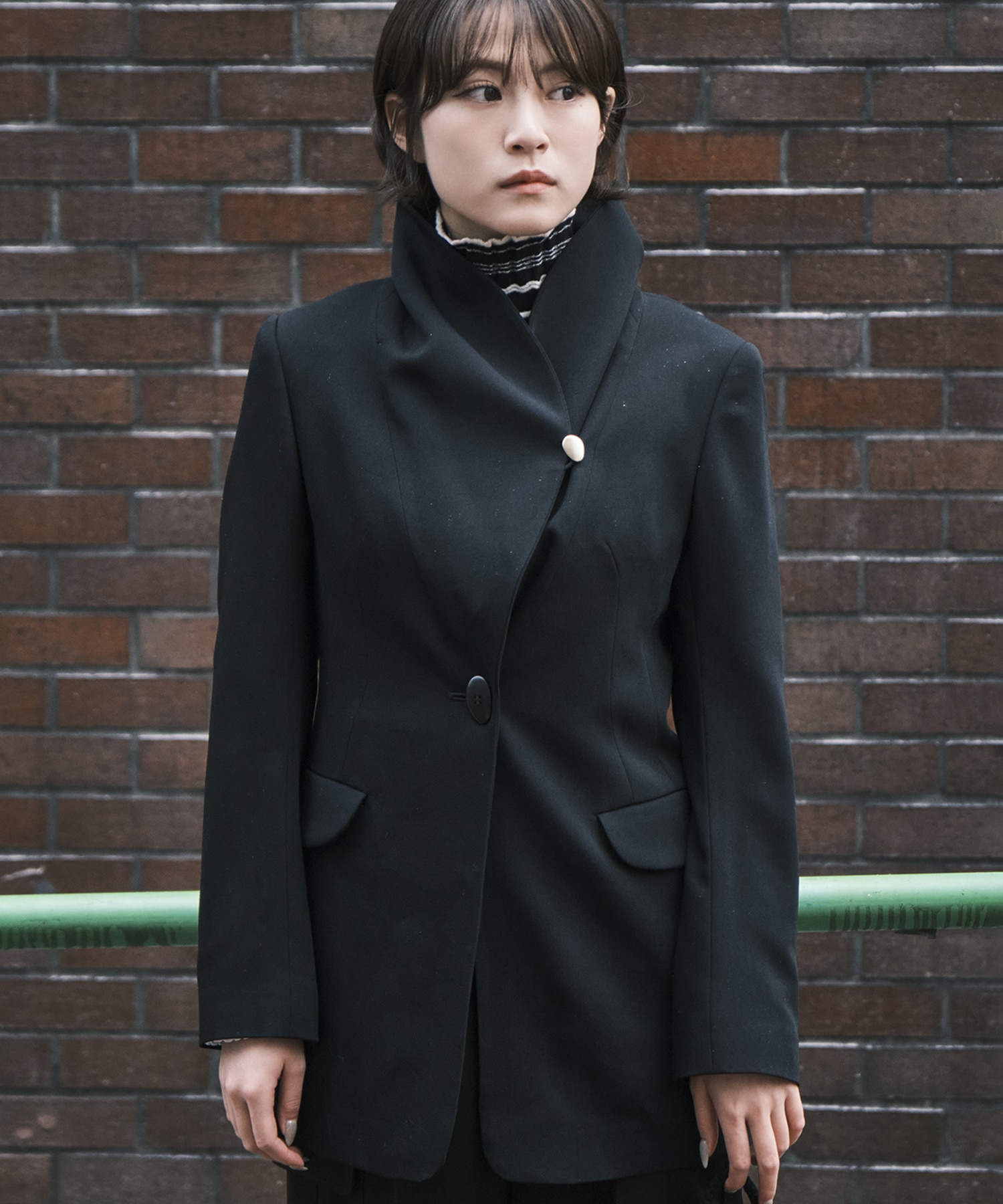 Wool Venetian Shawl Collar Jacket Mame Kurogouchi