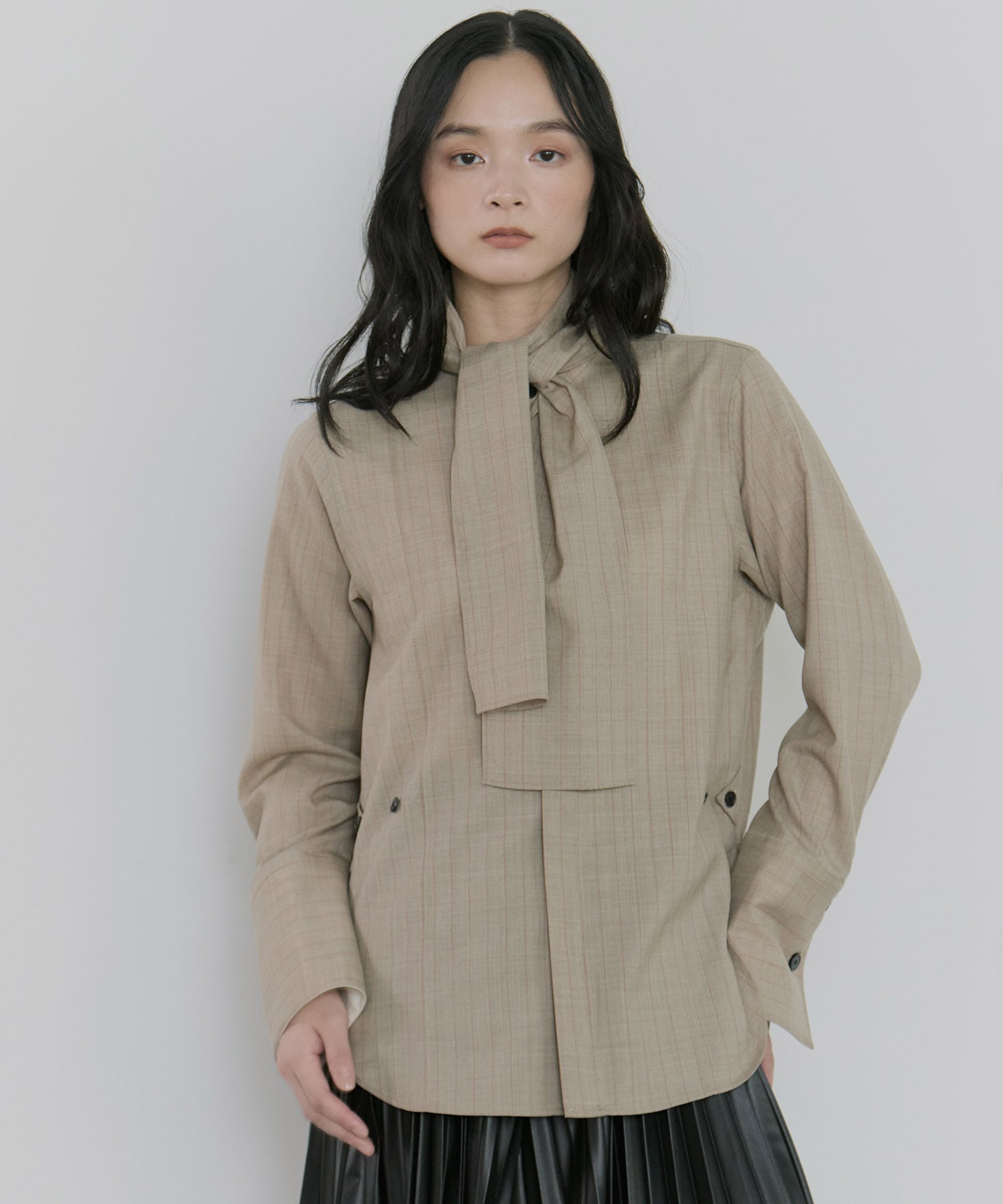 Waist Tucked Wool Shirt STUDIOUS