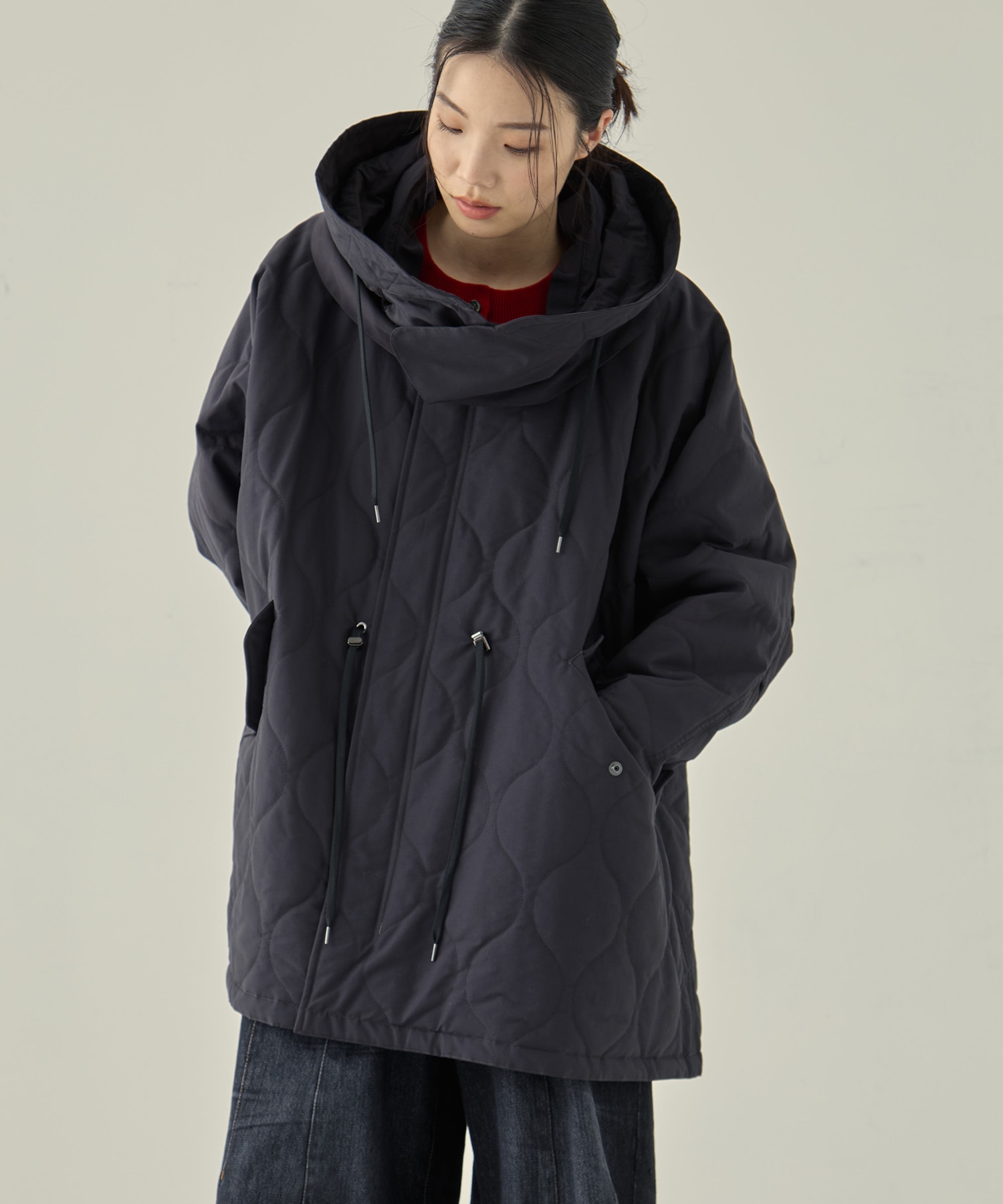 リサイクル60/40クロスキルティング モッズコート VACHEMENT