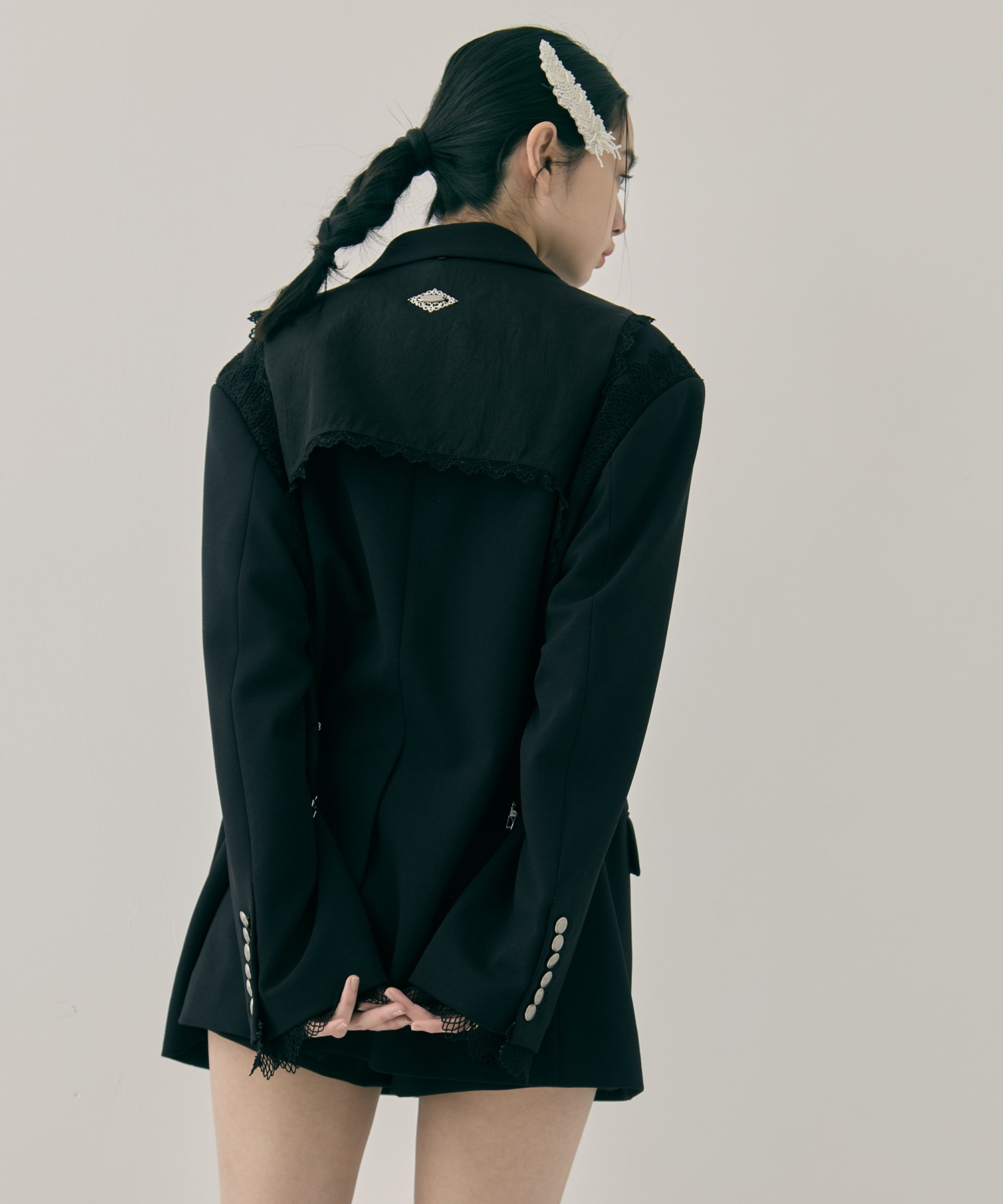 garter collar peaked lapel jacket tanakadaisuke