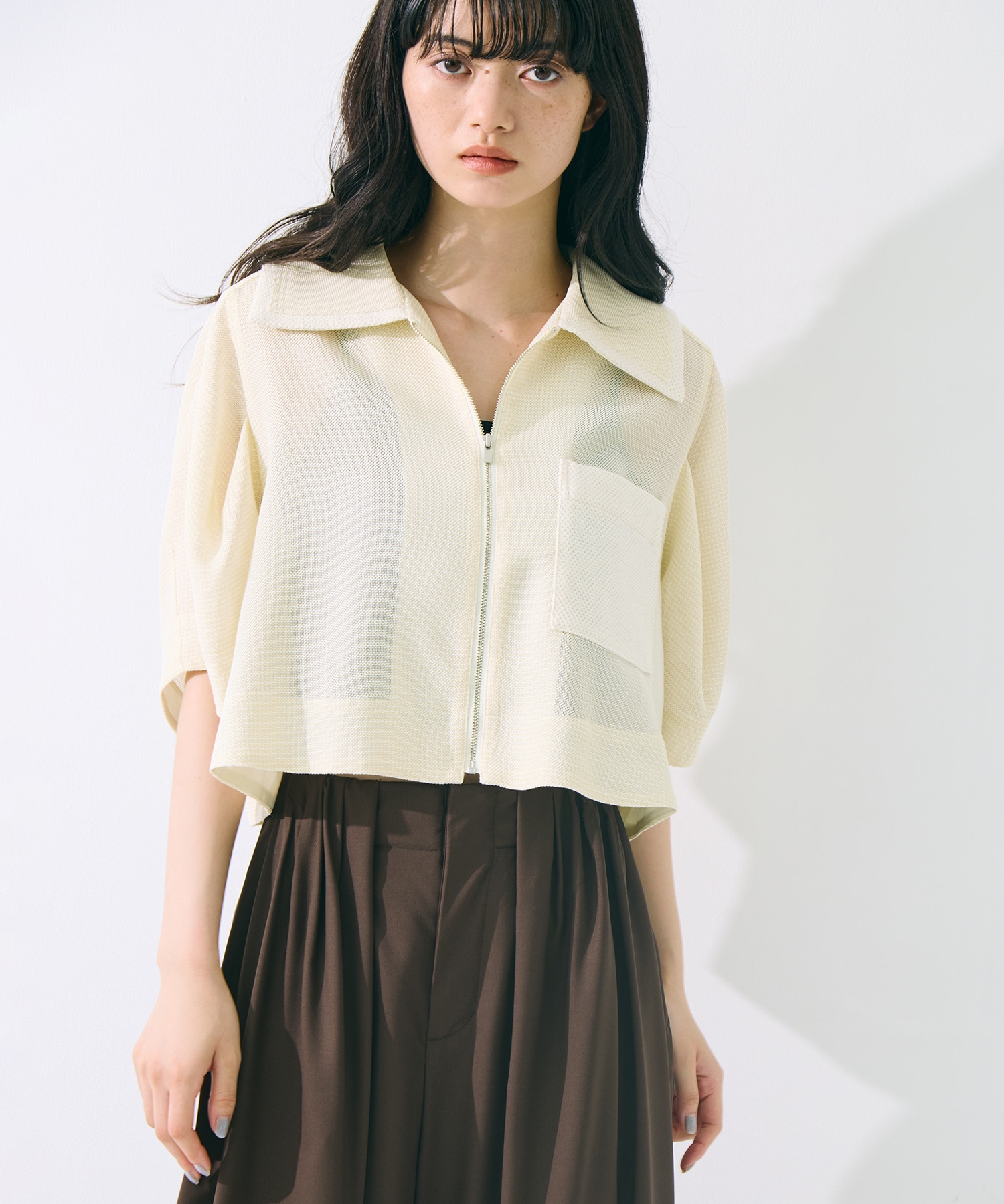 Washable Mesh Blouson STUDIOUS