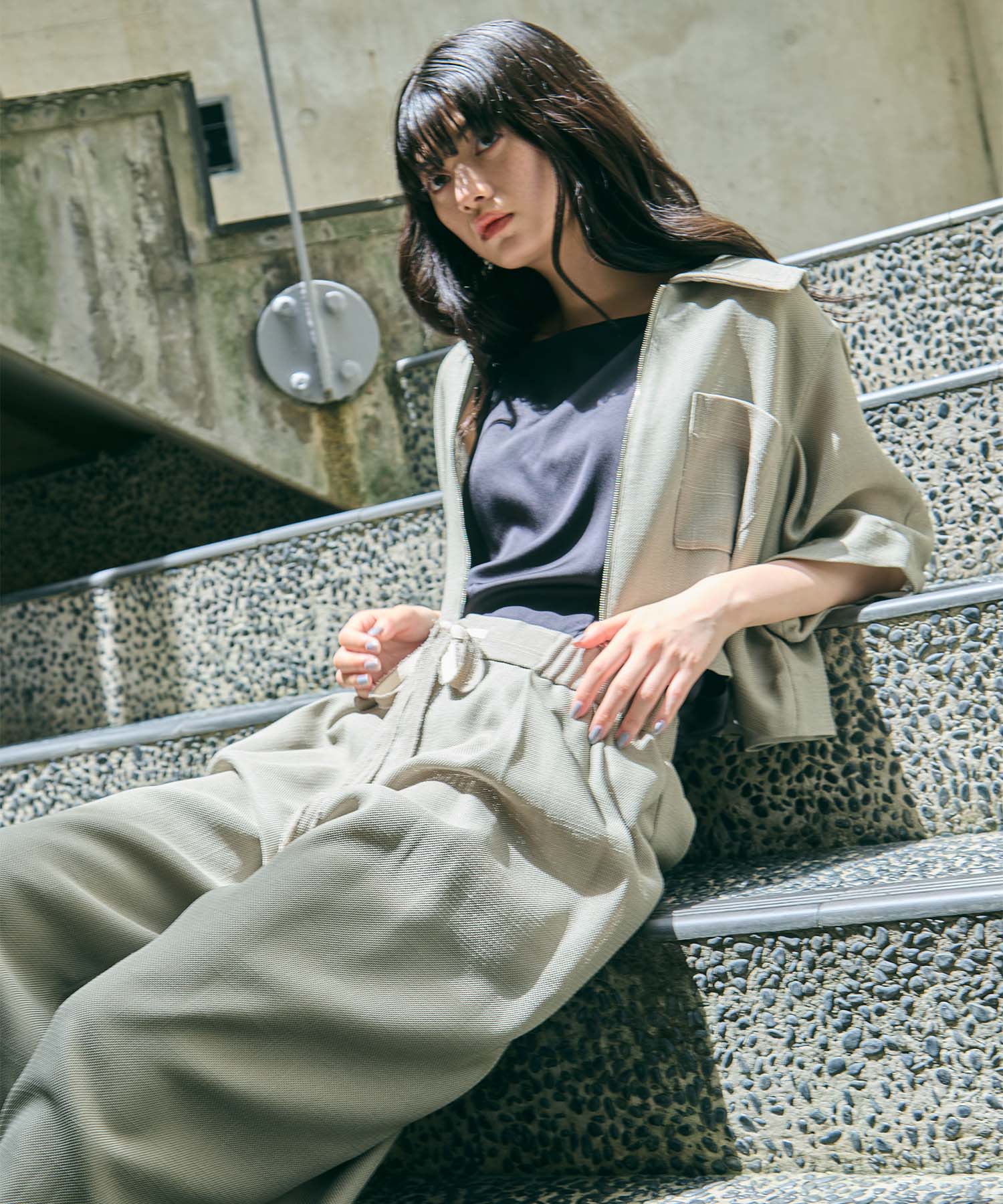 Washable Mesh Shirt Blouson STUDIOUS