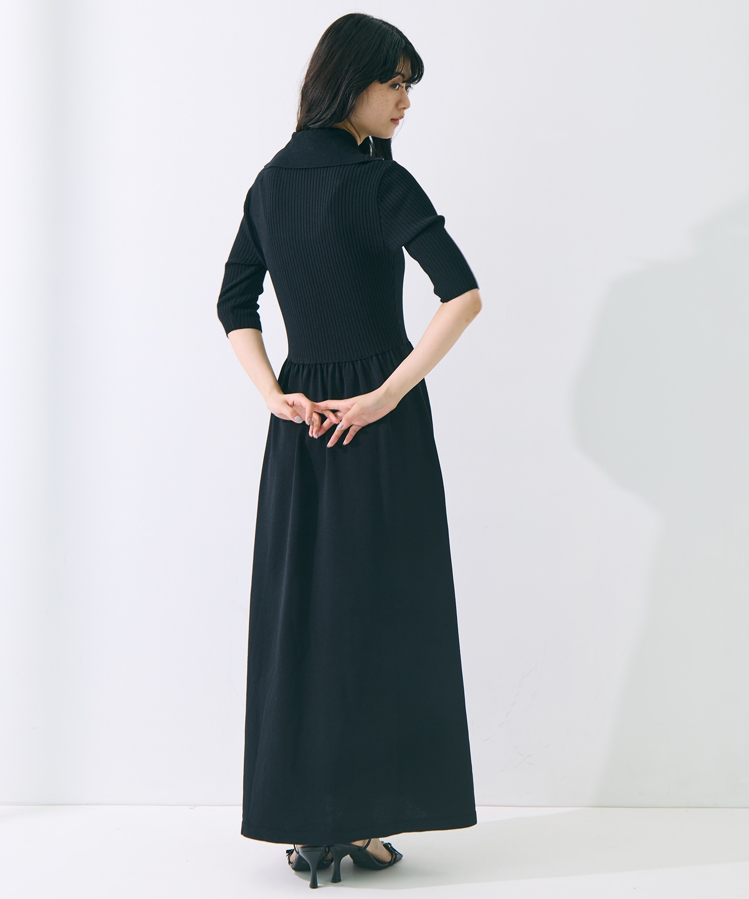 Sailor Collar Knit Dress STUDIOUS