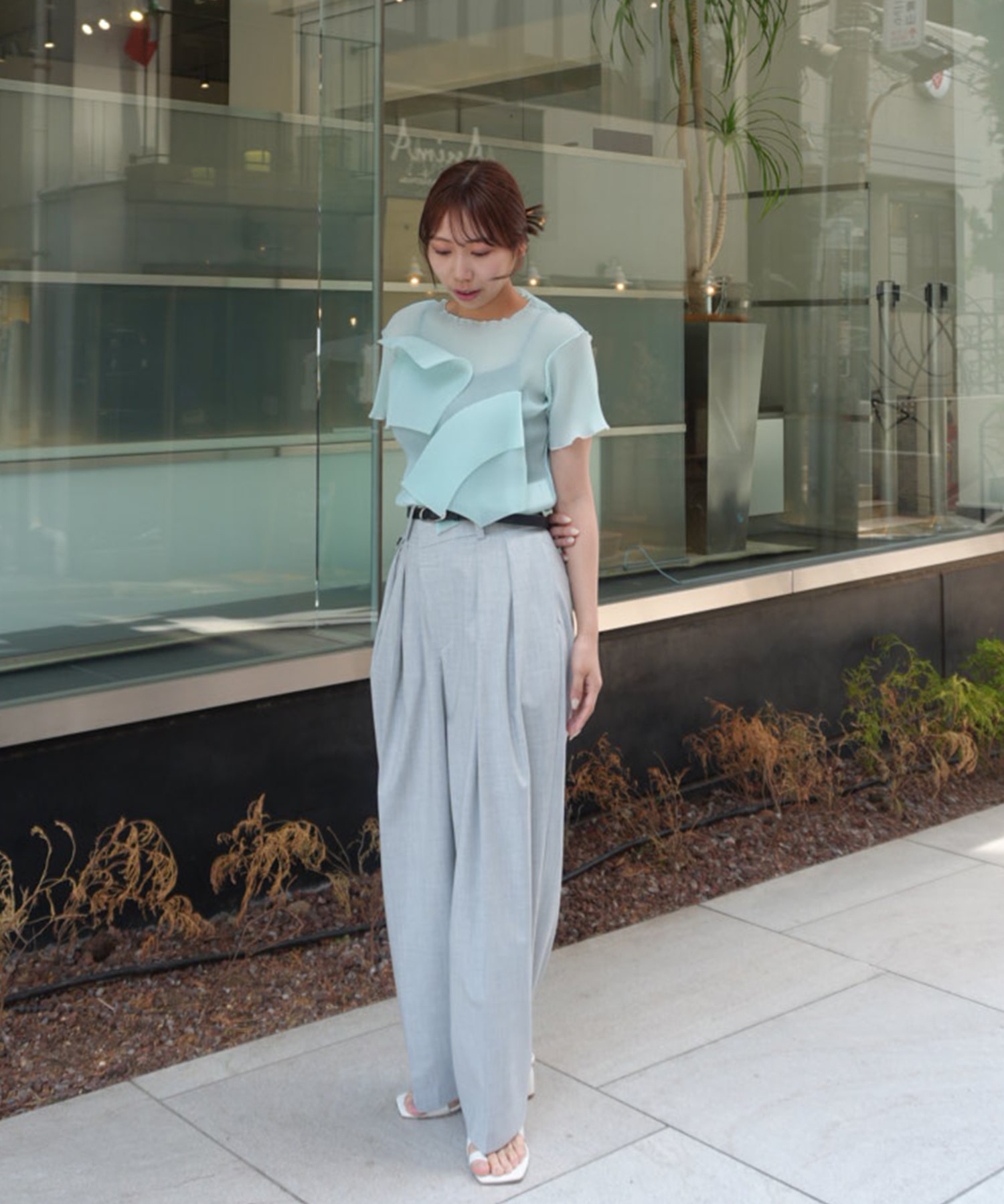 別注 SHEER SHORT SLEEVE TOP kotohayokozawa