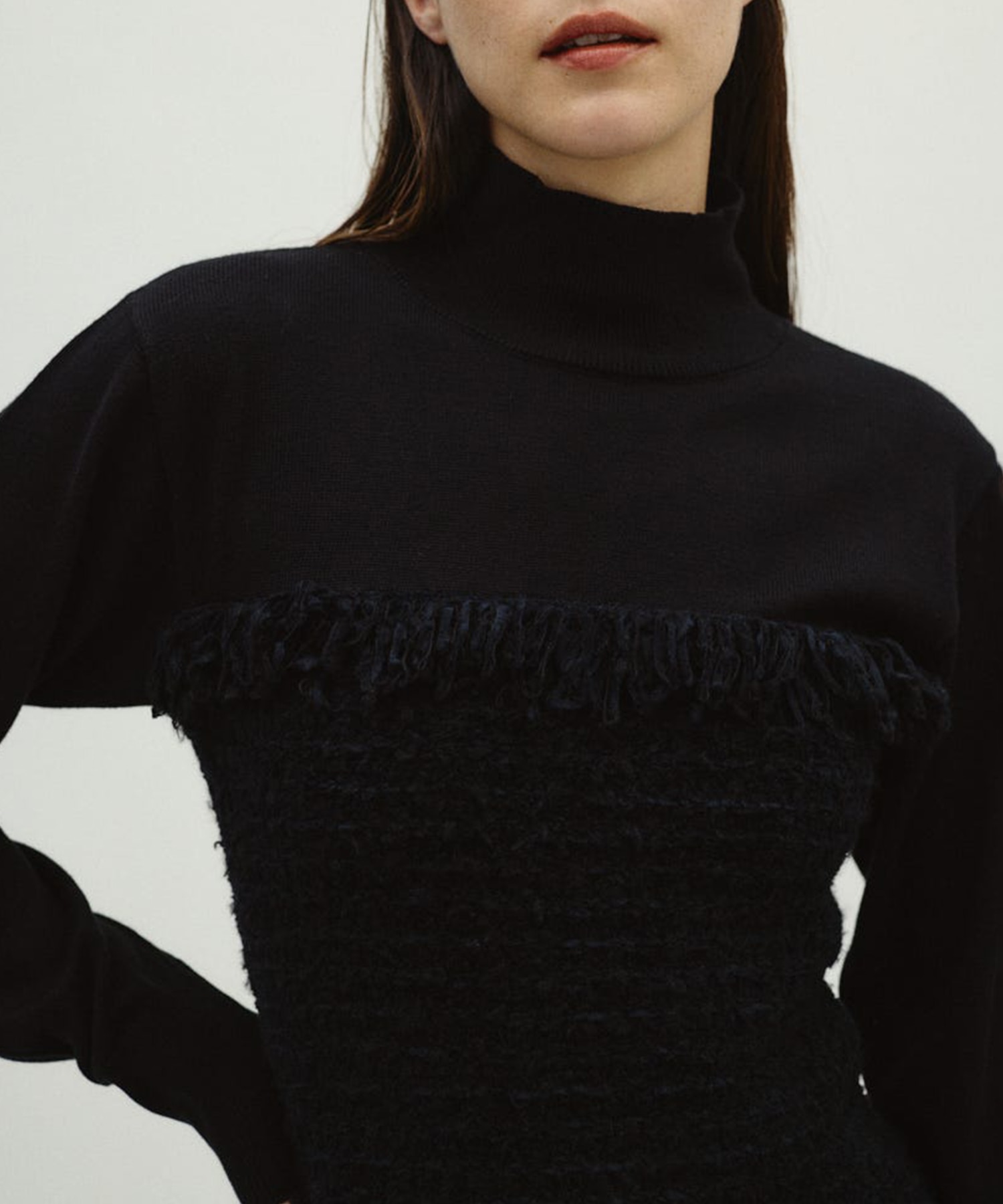 Tweed docking knit tops RIM.ARK
