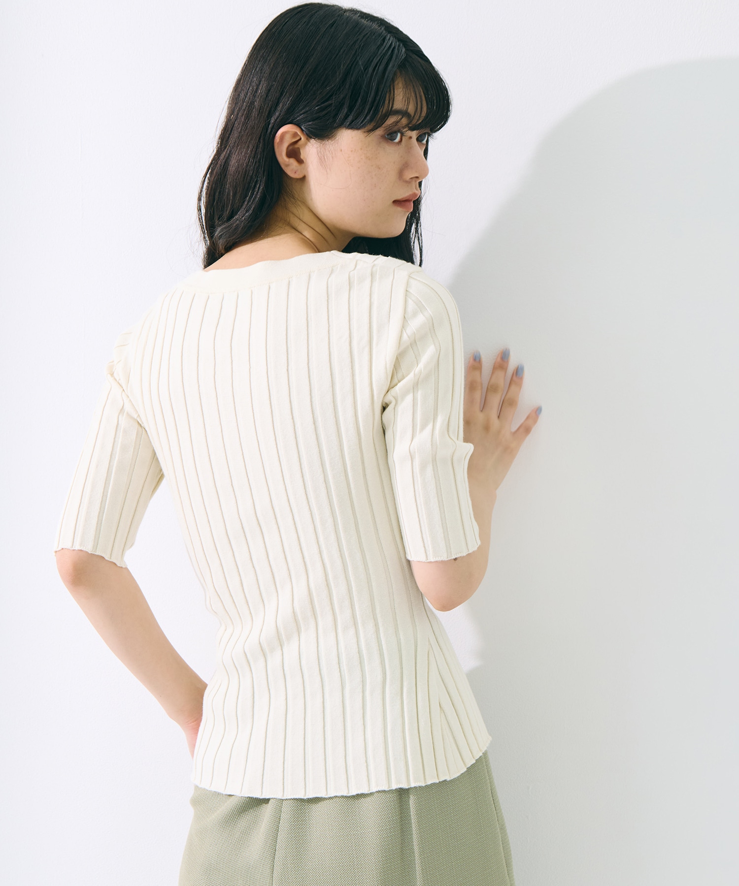 Silk Viscose Wide Rib Cardigan STUDIOUS