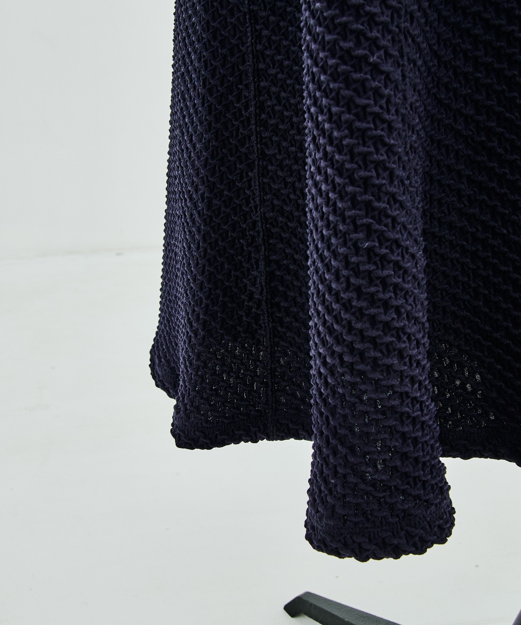 Shirring Jersey Jacquard Long Sleeve Dress Mame Kurogouchi