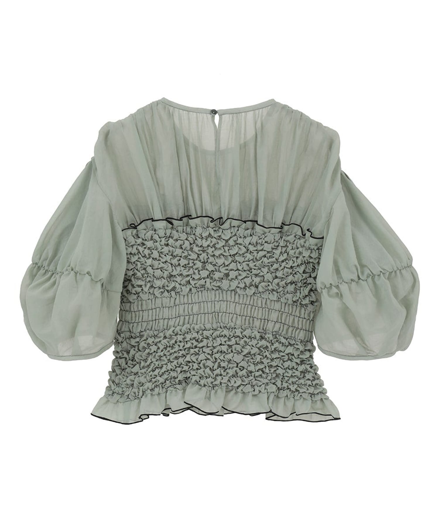 COLOR STITCHED SHIRRING TOPS CLANE