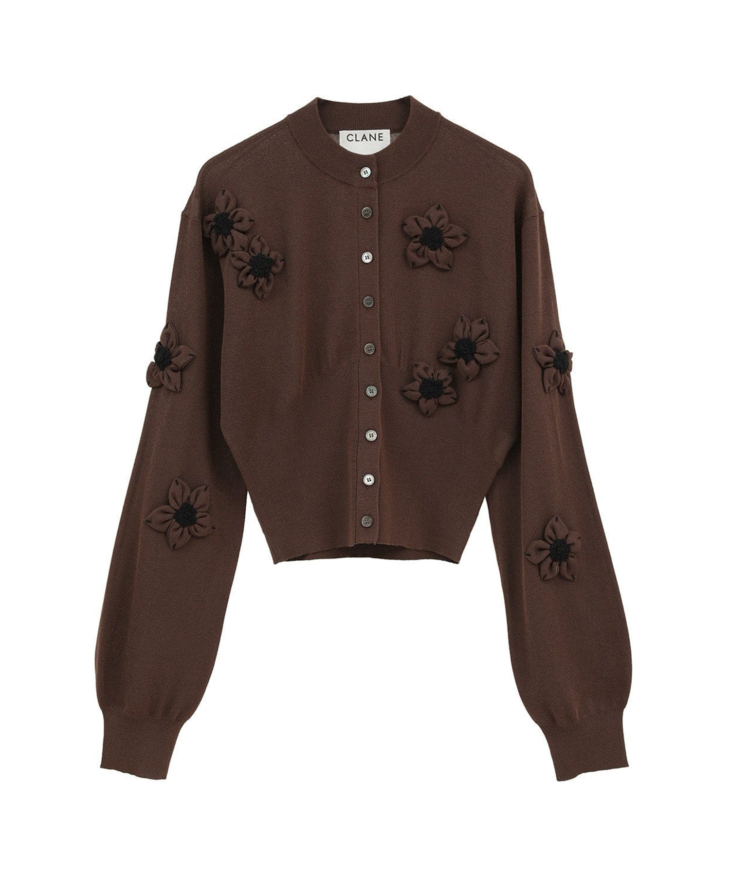 FLOWER MOTIF KNIT CARDIGAN CLANE