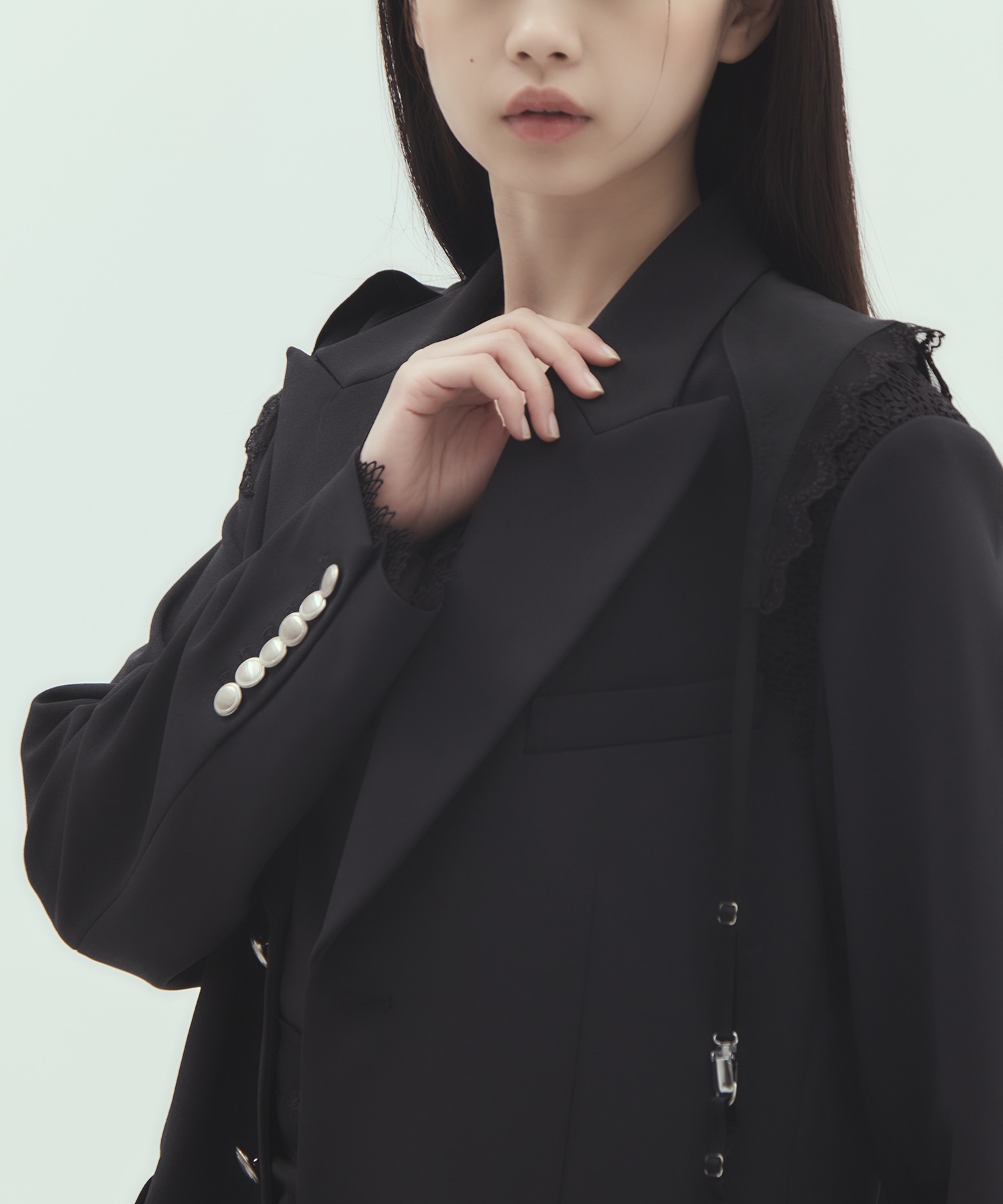 garter collar peaked lapel jacket tanakadaisuke
