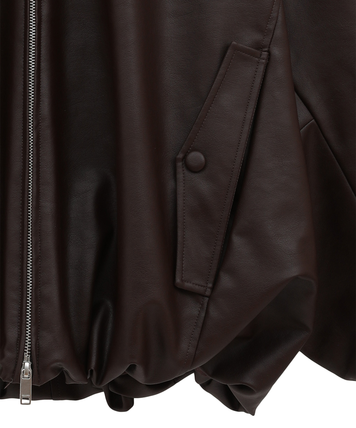 別注 FAKE LEATHER BALLOON JACKET CLANE