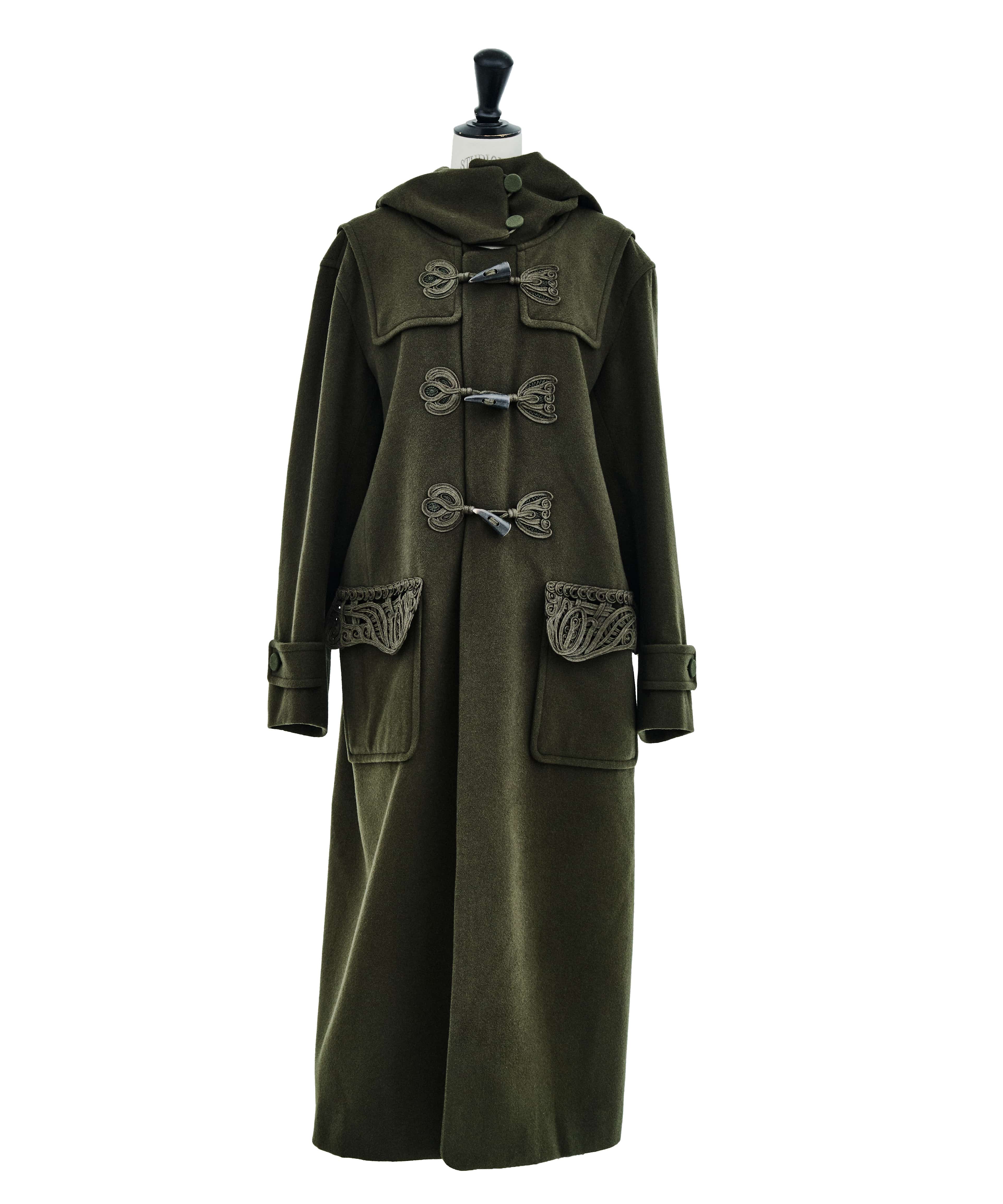 Cording Embroidery Duffle Coat Mame Kurogouchi