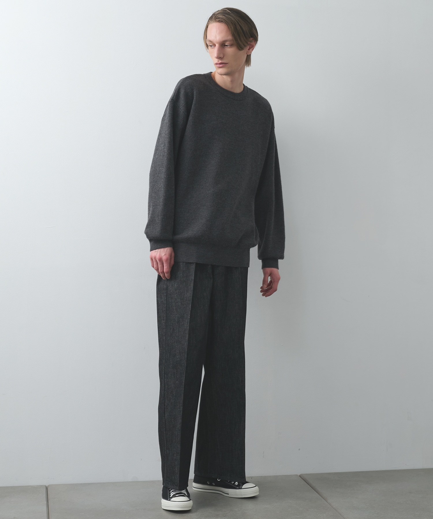 LINTRACK WIDE DENIM TROUSERS STUDIOUS