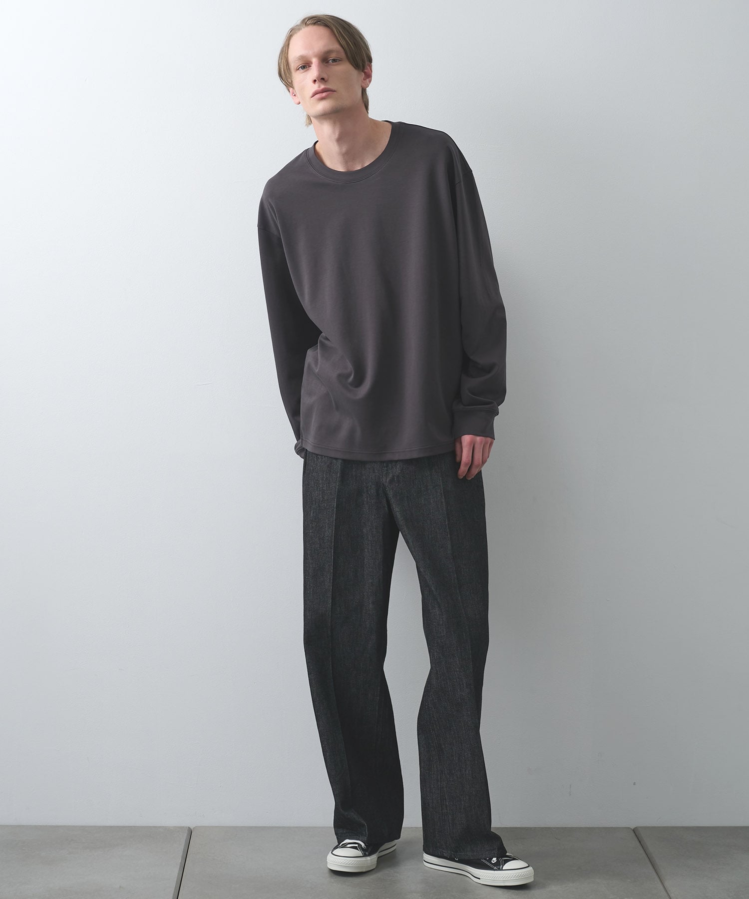 LINTRACK WIDE DENIM TROUSERS STUDIOUS