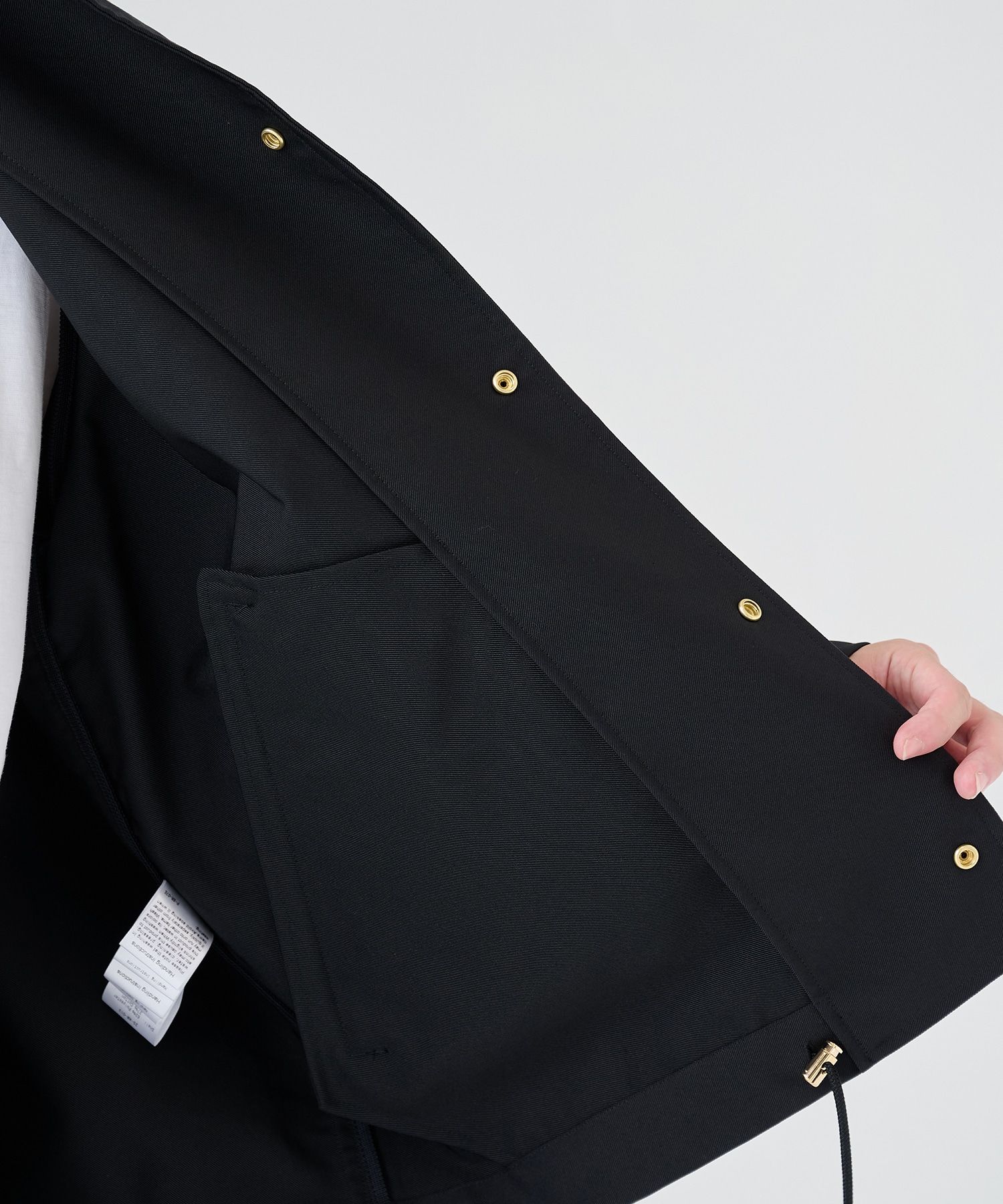 Chambray Gabardine Dot Button Coach Jacket CULLNI