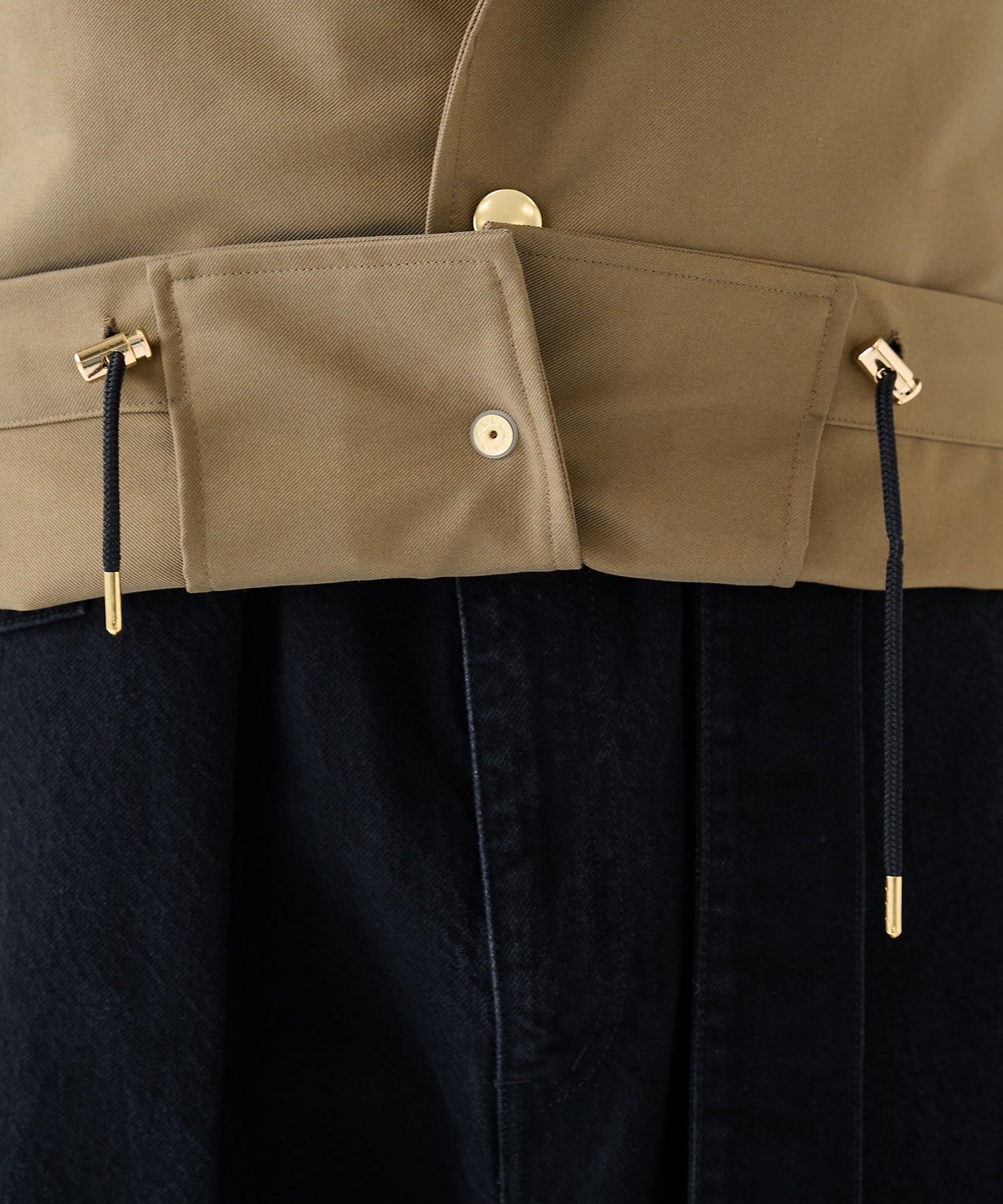 Chambray Gabardine Dot Button Coach Jacket CULLNI