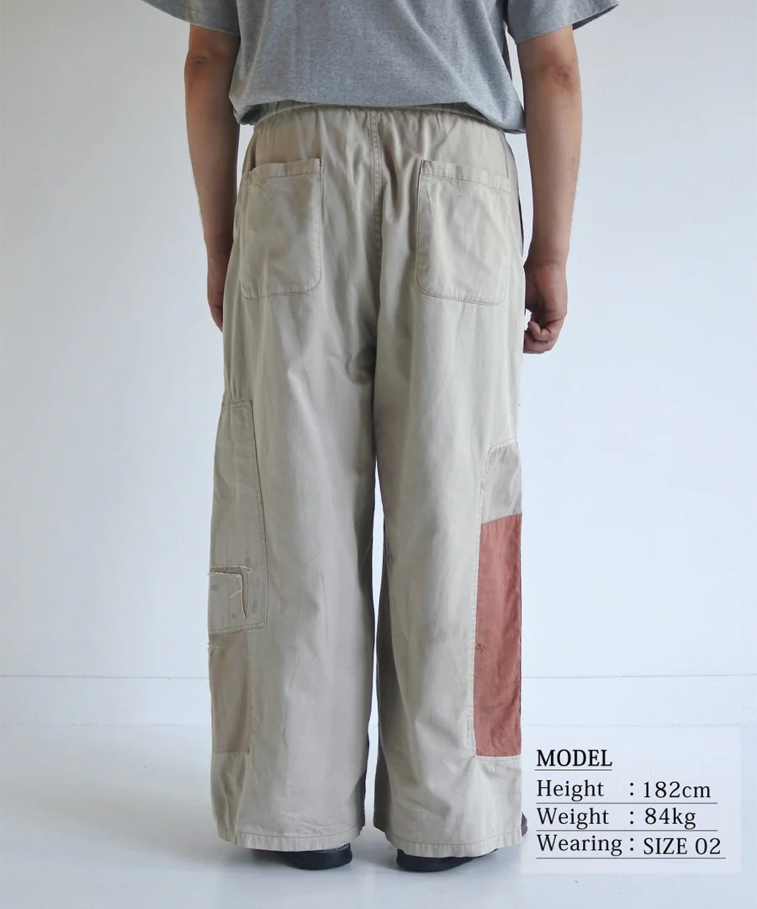 REMAKED MIX PANEL WIDE EASY PANTS ANACHRONORM