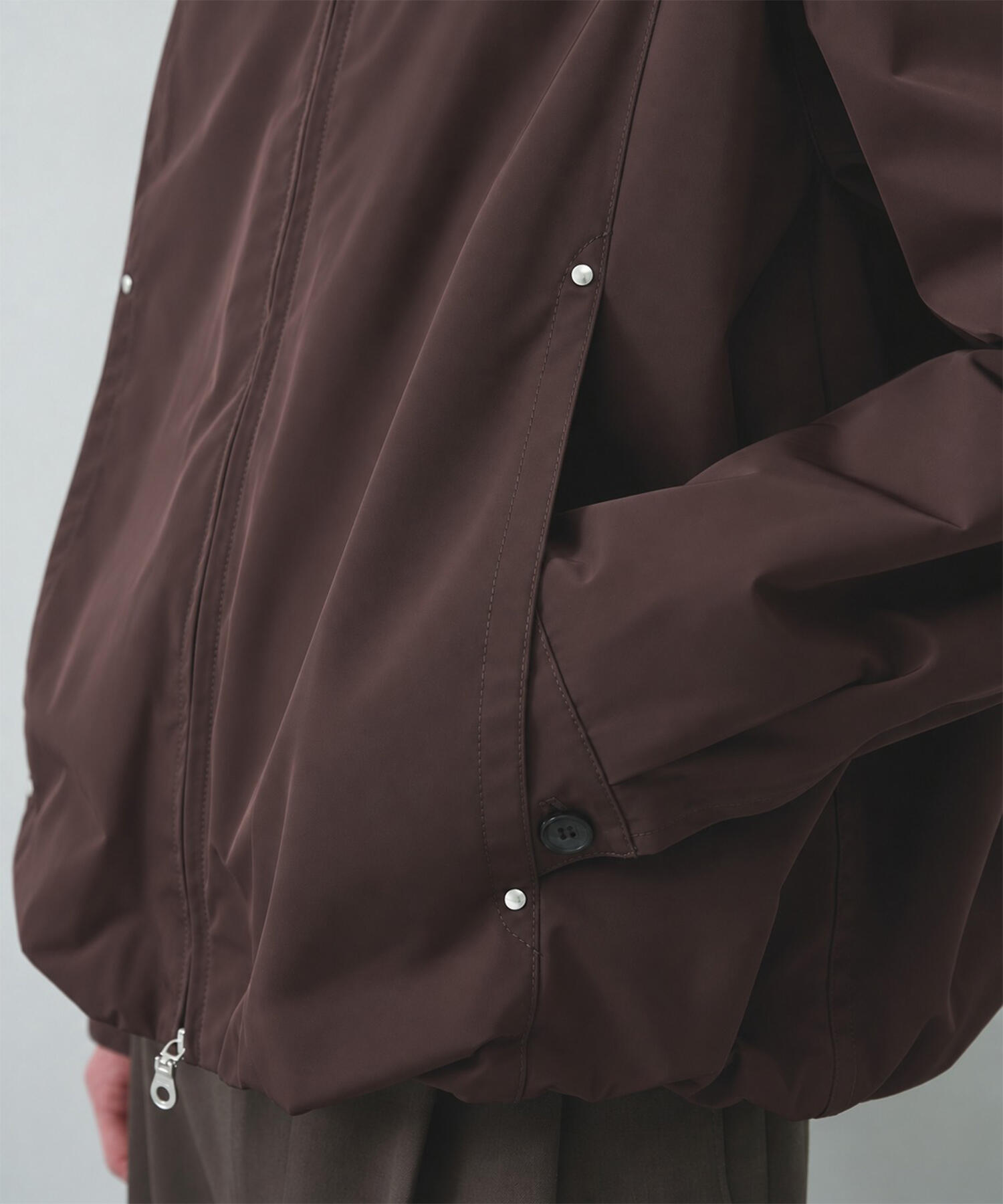 Leather collar Balloon Blouson STUDIOUS
