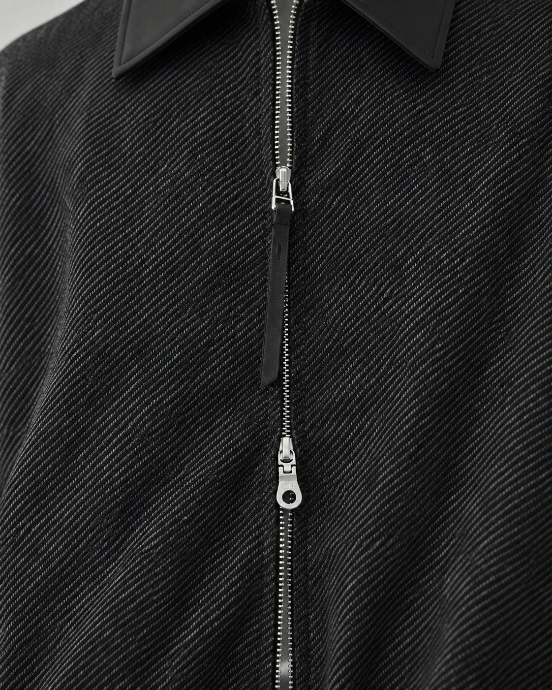 Leather collar Balloon Blouson STUDIOUS