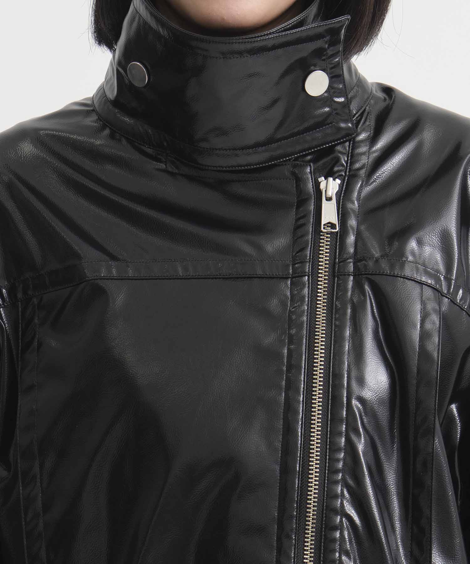 Patent Biker Jacket STUDIOUS