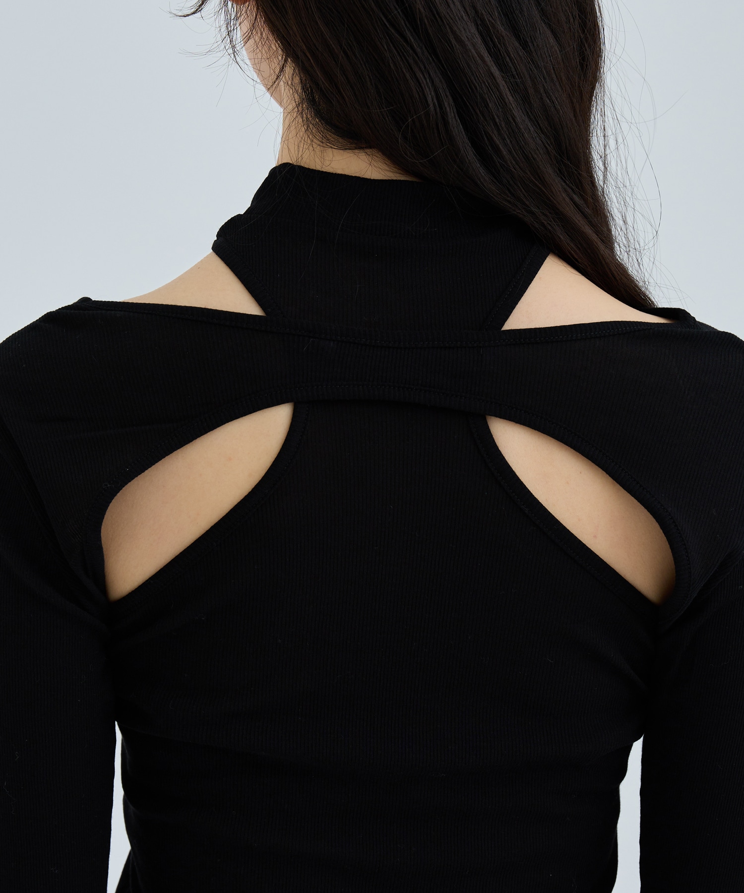 RIB LAYERED HI-NECK TOP JOHN LAWRENCE SULLIVAN