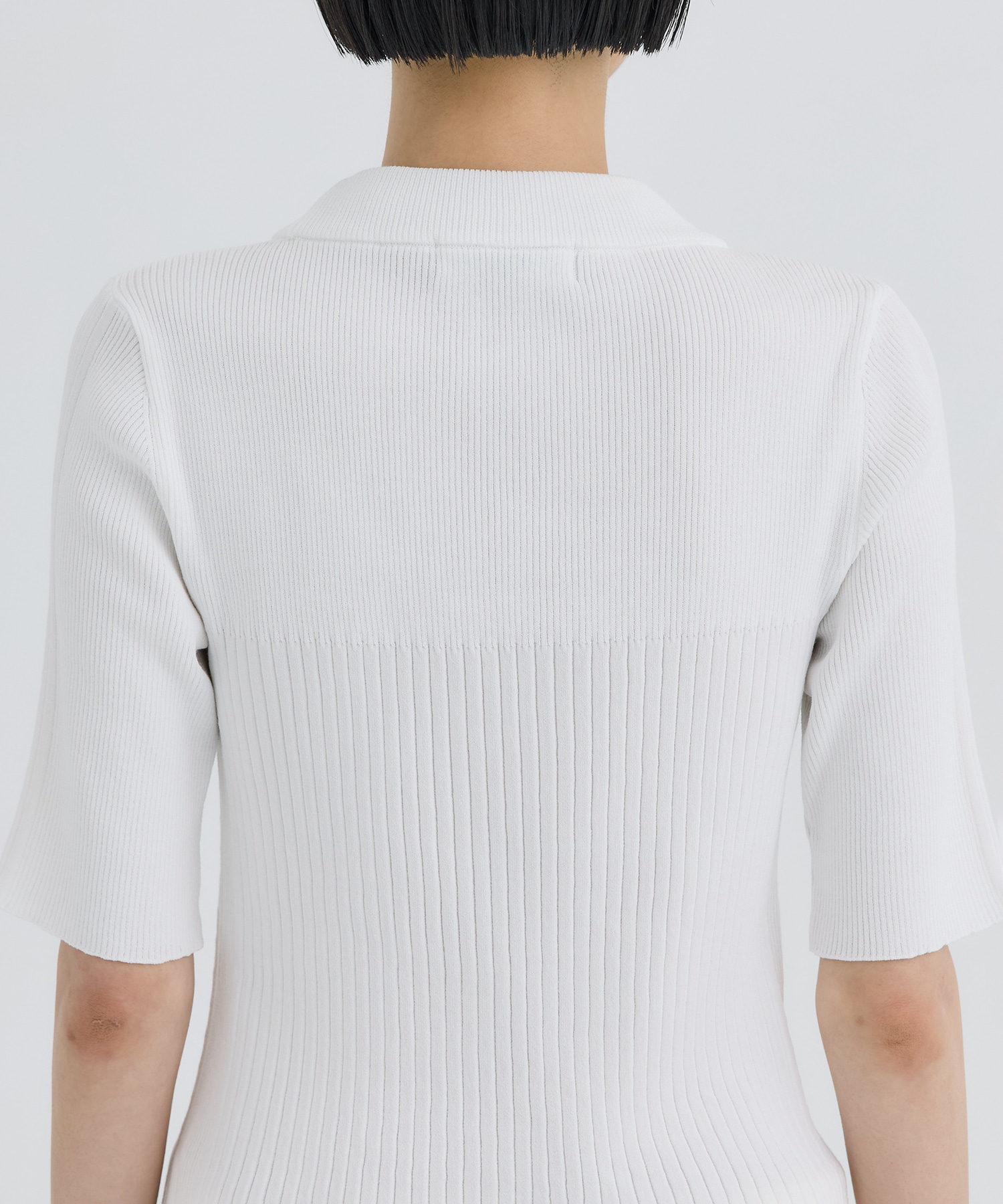 別注HALF SLEEVE RIB TOP WRAPINKNOT