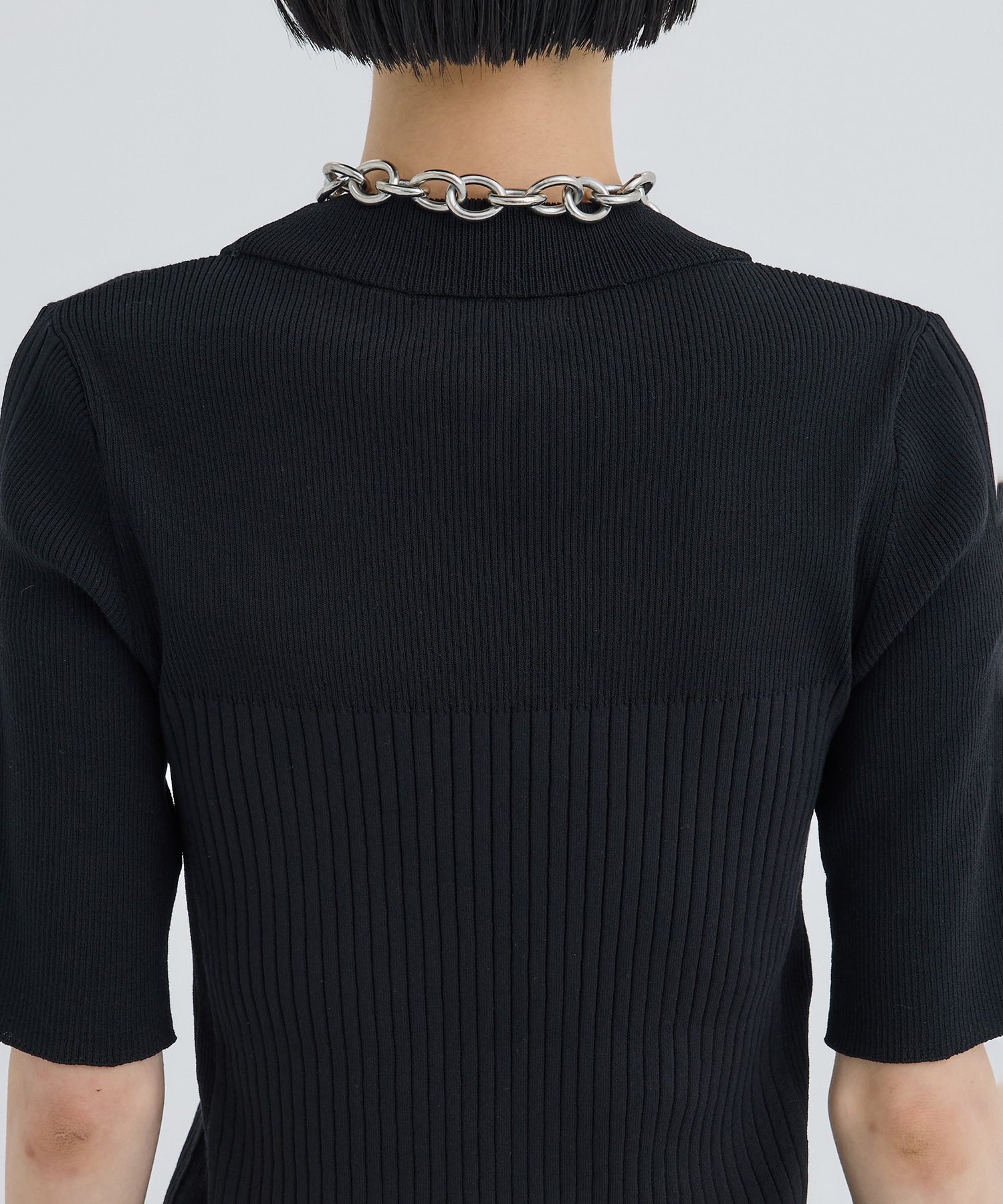 別注HALF SLEEVE RIB TOP WRAPINKNOT