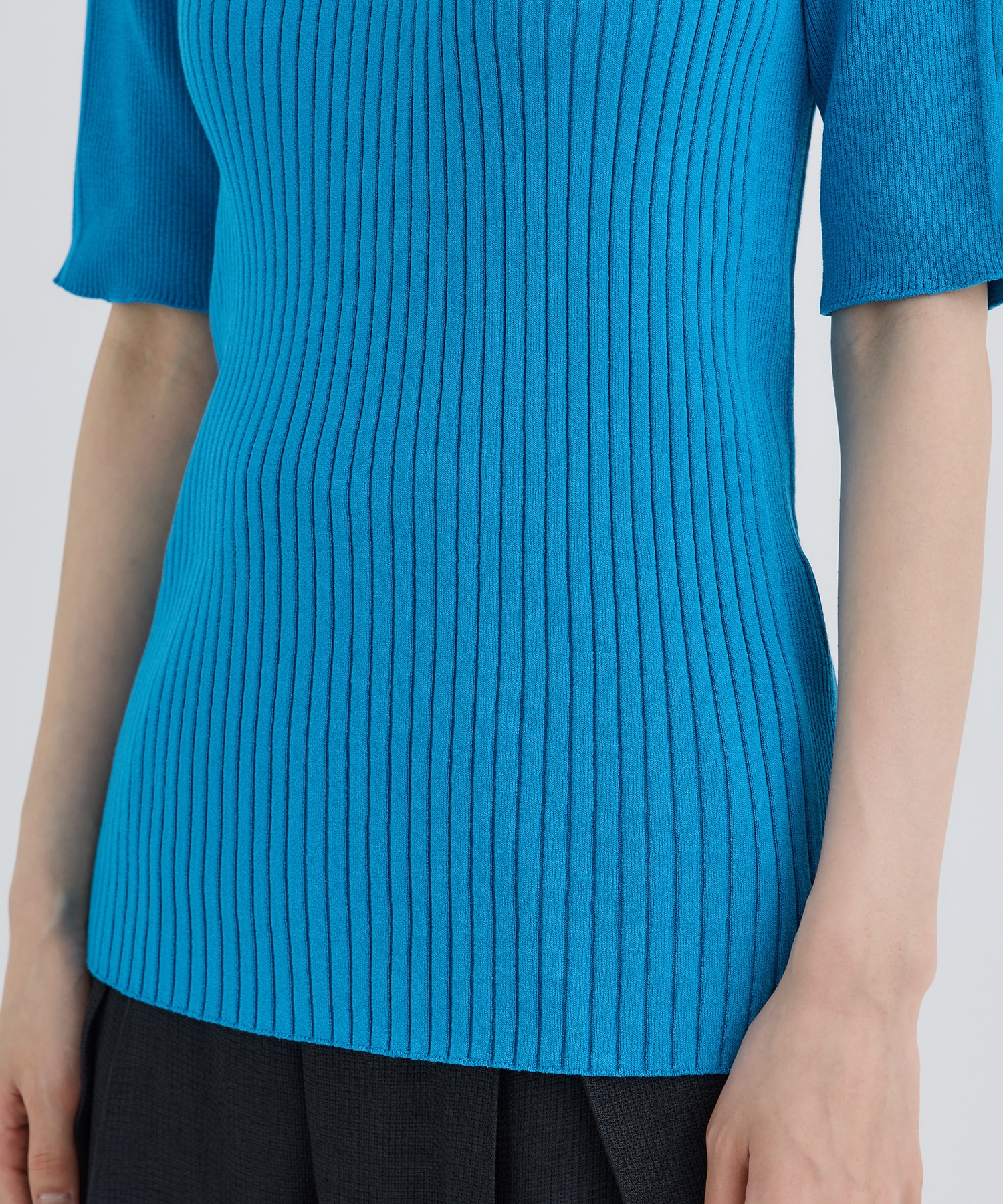 別注HALF SLEEVE RIB TOP WRAPINKNOT