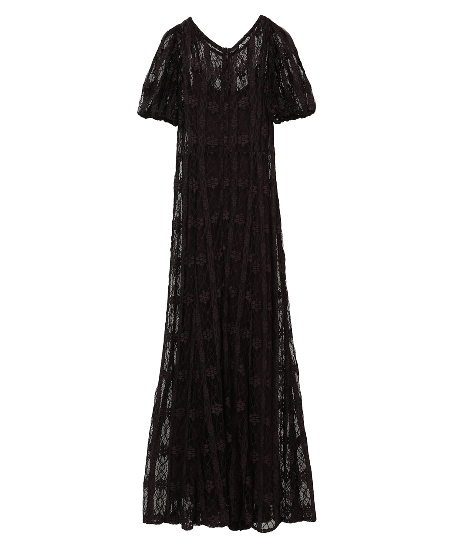LACE MINI PUFF SLEEVE ONEPIECE CLANE