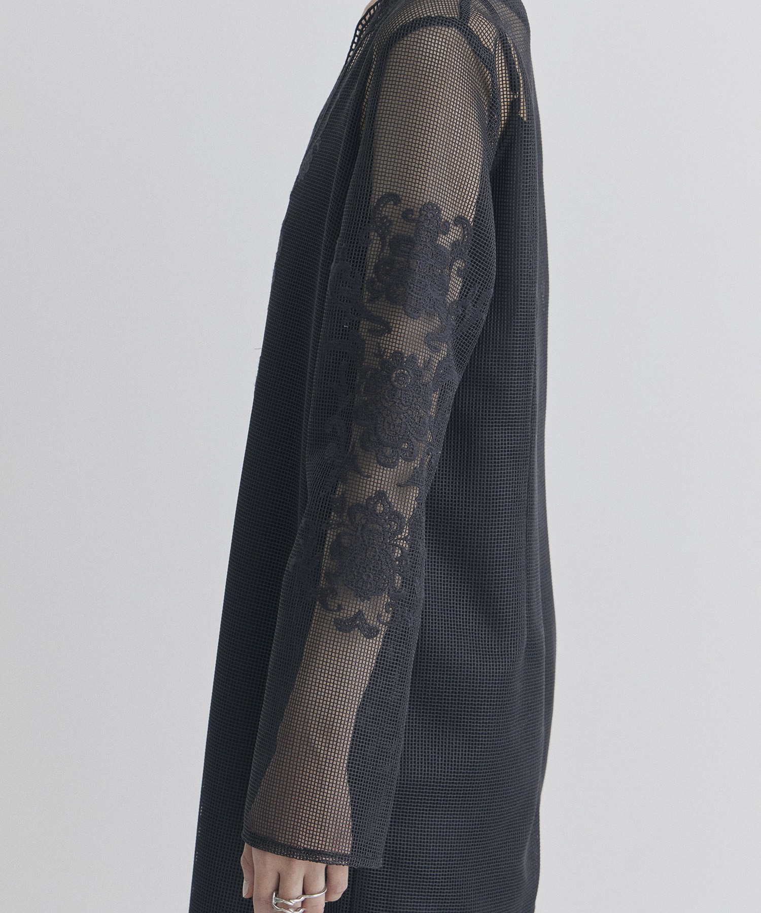 FLORA EMBROIDERY MESH DRESS AMERI