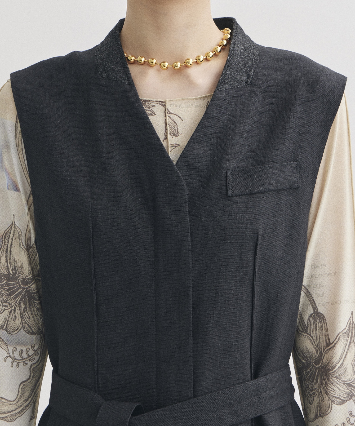 Tailored Linen Gilet Dress STUDIOUS