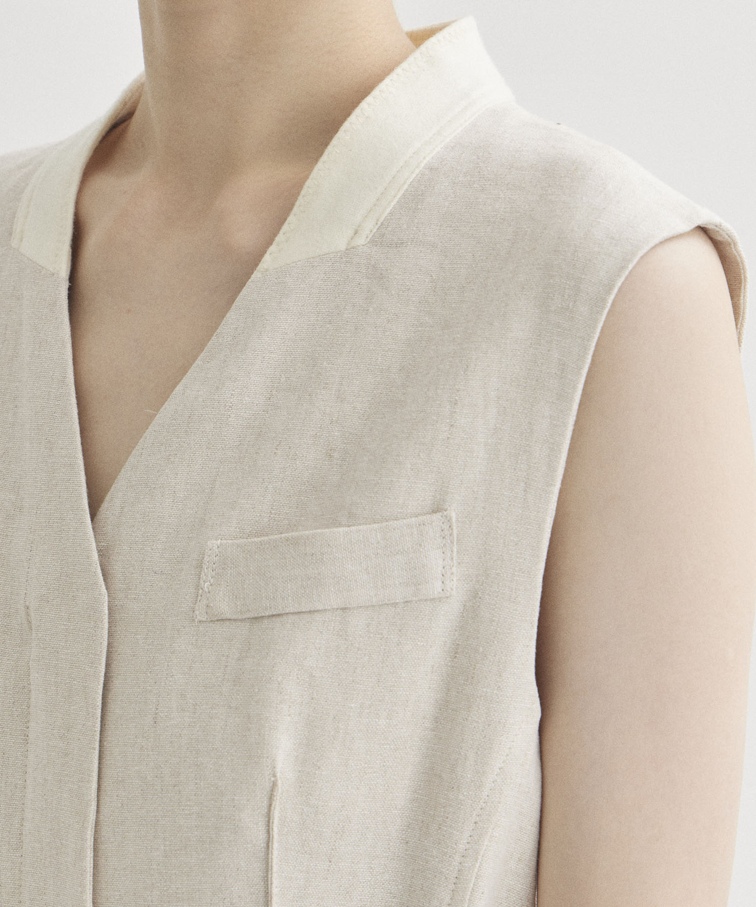 Tailored Linen Gilet Dress STUDIOUS