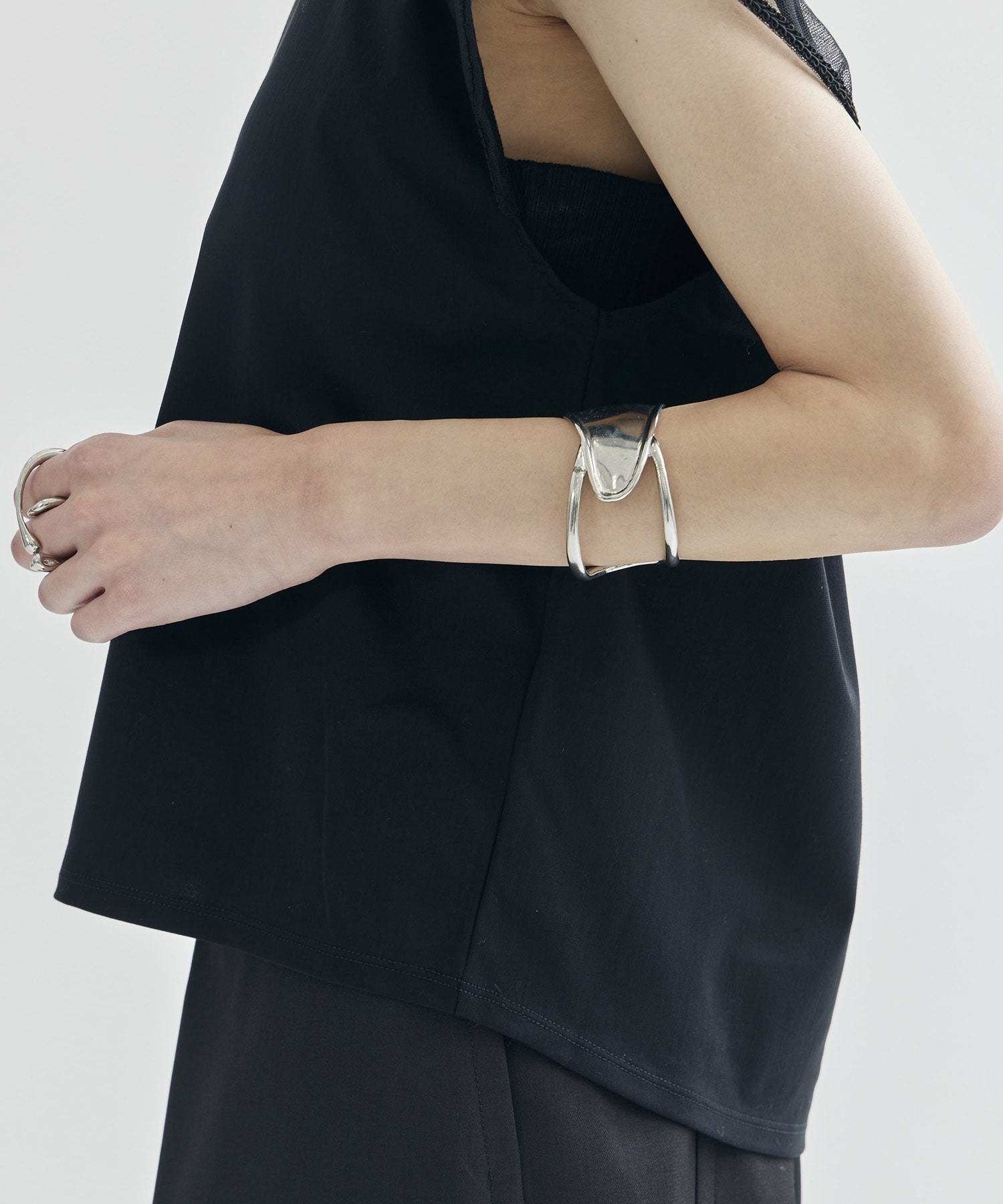 別注China ribbon no sleeve T-shirt tanakadaisuke