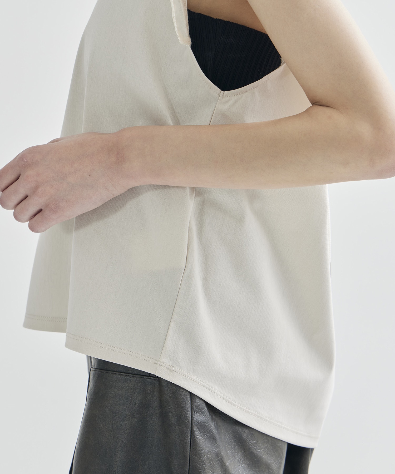 別注China ribbon no sleeve T-shirt tanakadaisuke