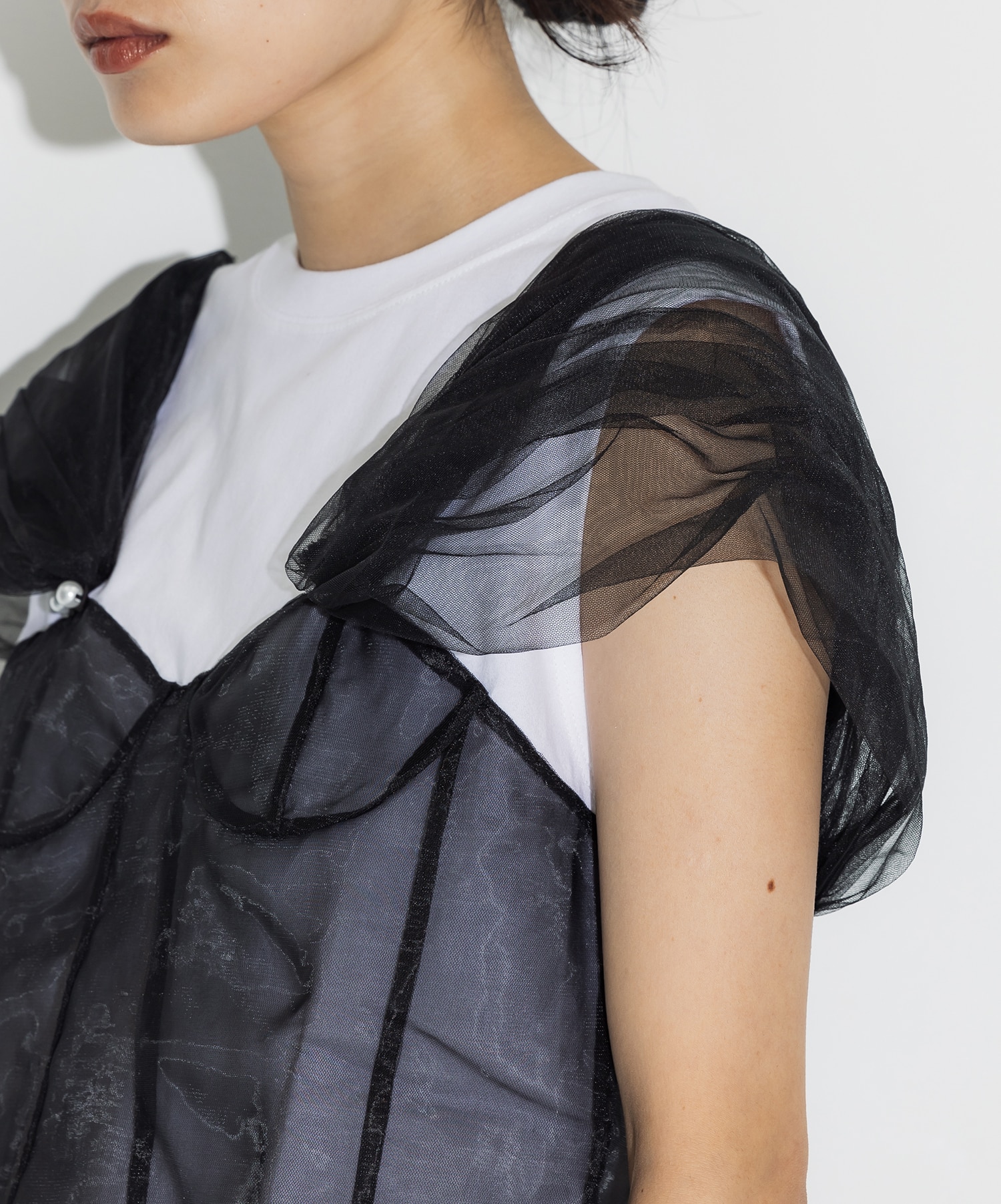 別注Tulle Corsert T-shirt VIVIANO