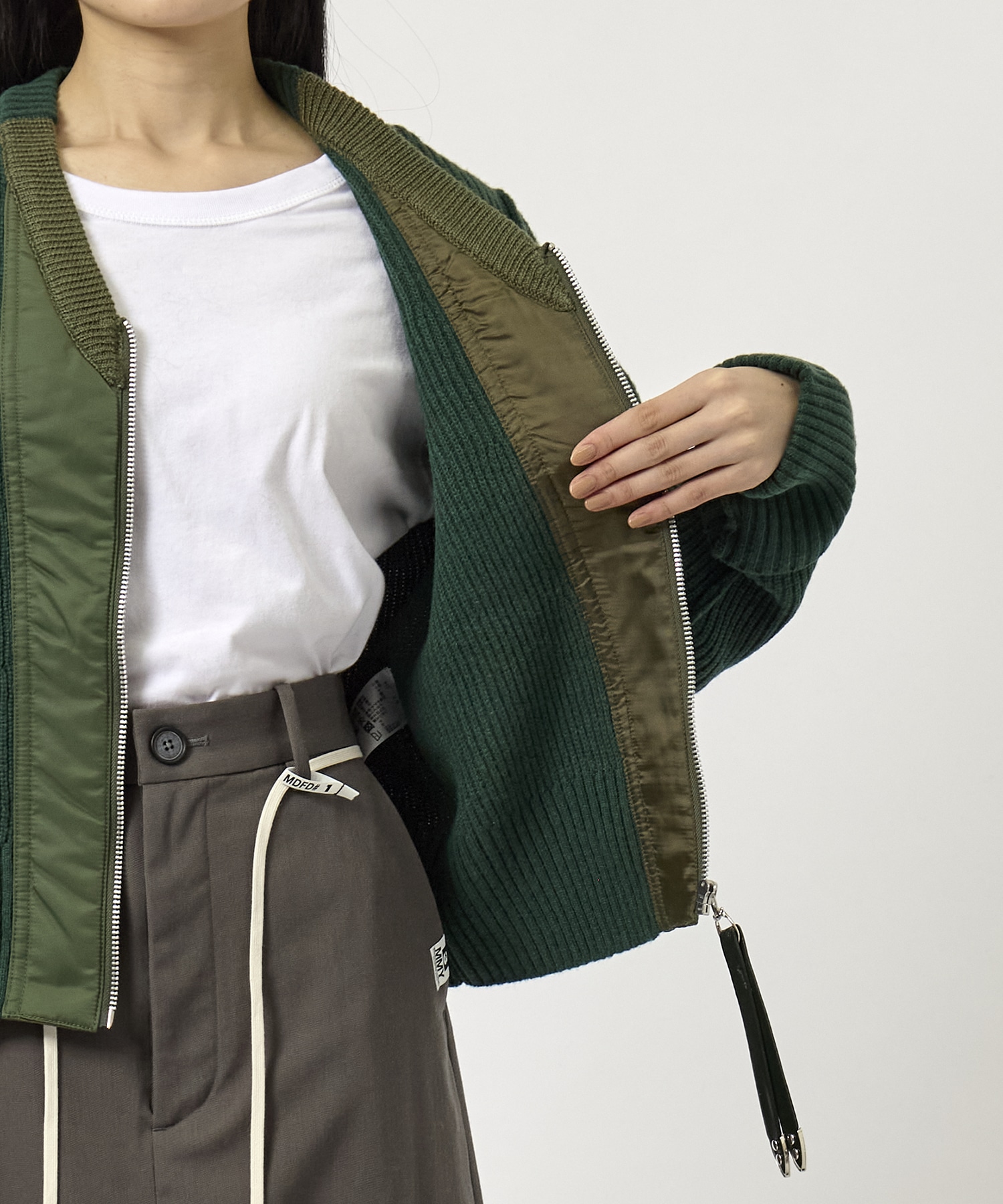 Wool knit zip cardigan TOGA