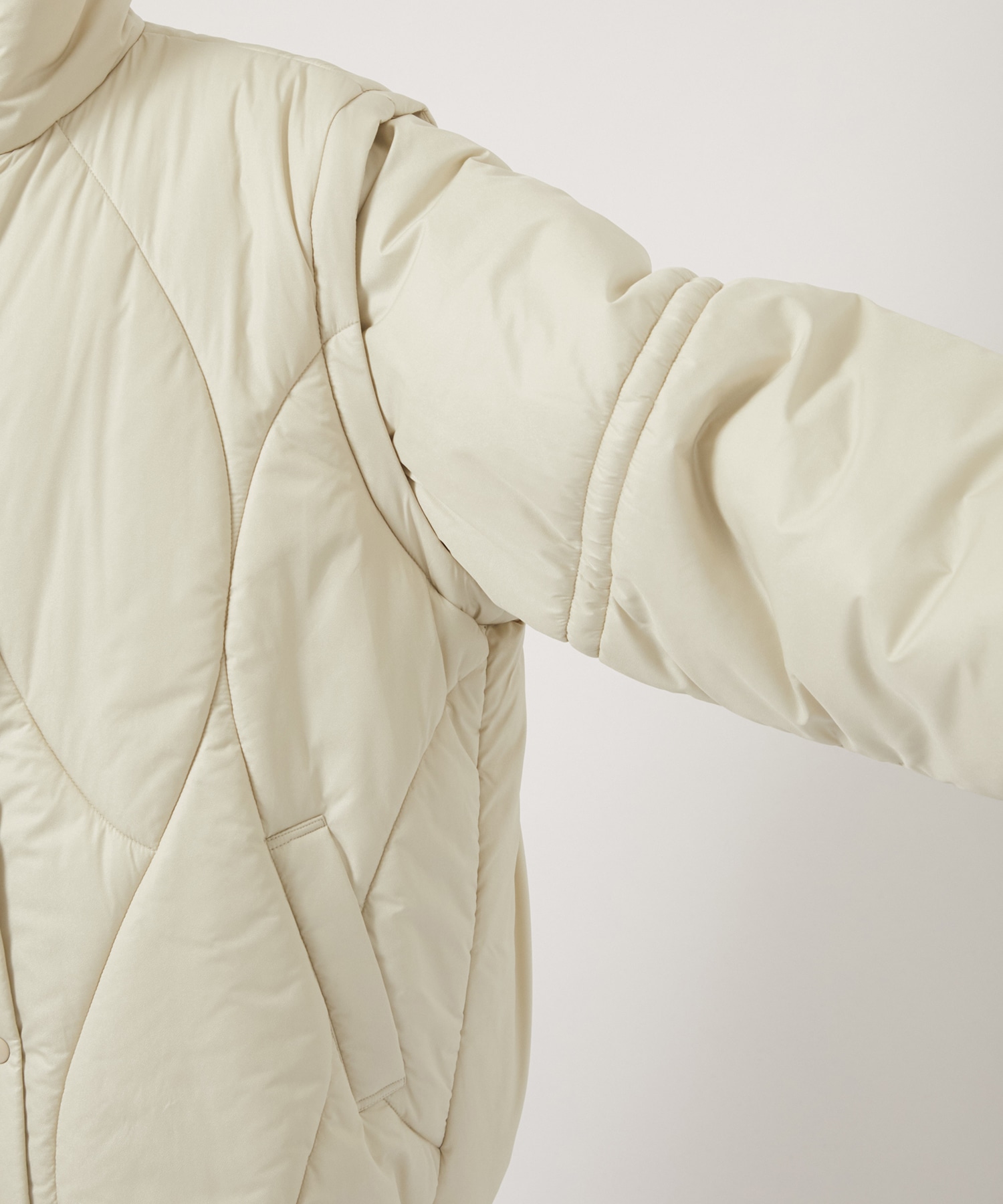 2WAY WAVE STITCH PADDED JACKET AMERI