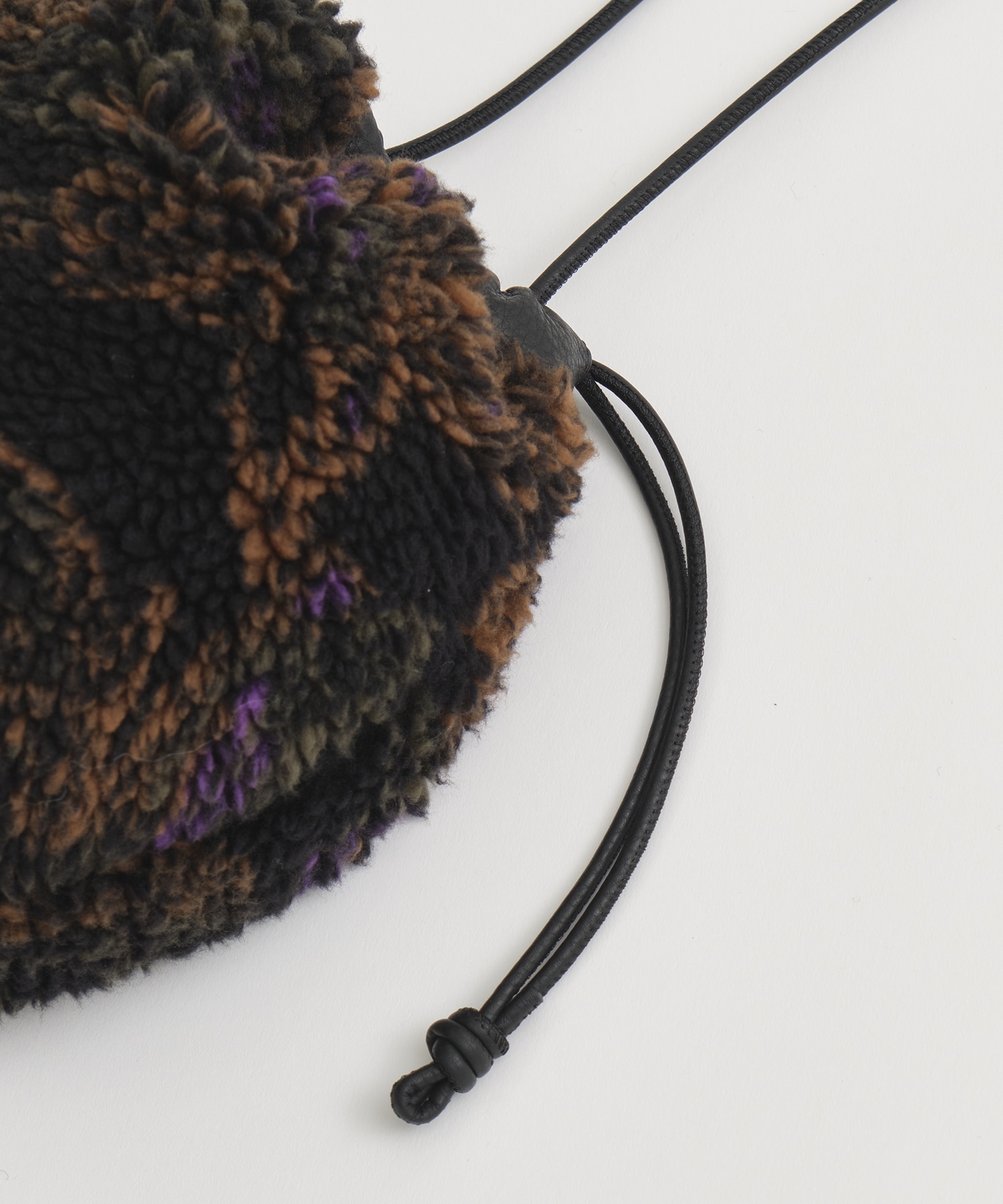 別注jacquard boa drawstring bag FUMIE=TANAKA