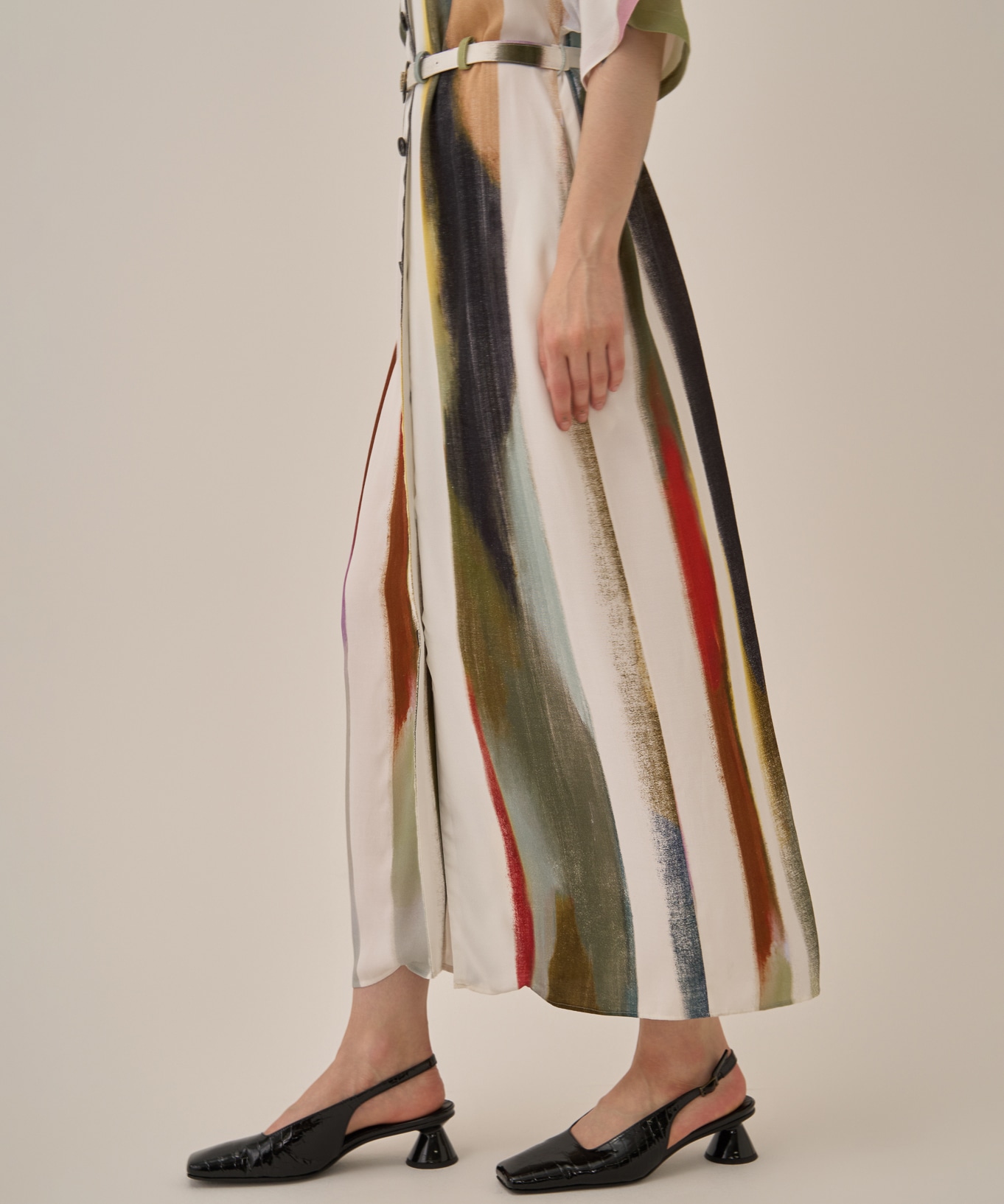Empty stripe dress AKIRANAKA