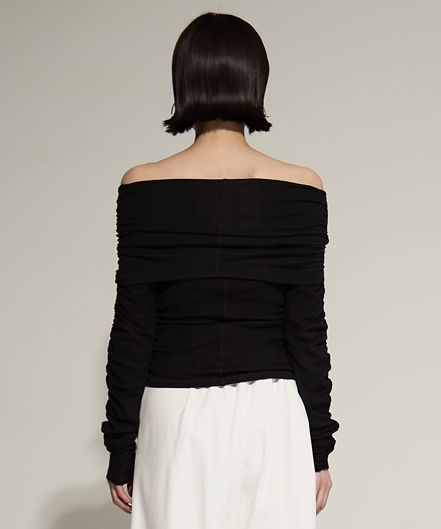 Washable Silk Cotton Offshoulder STUDIOUS