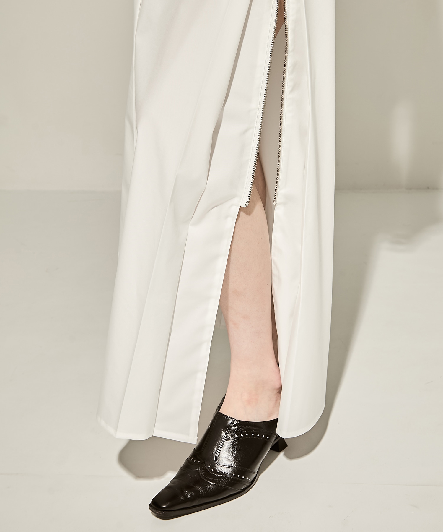 SUPIMA C/PE/PU ZIP SKIRT CINOH