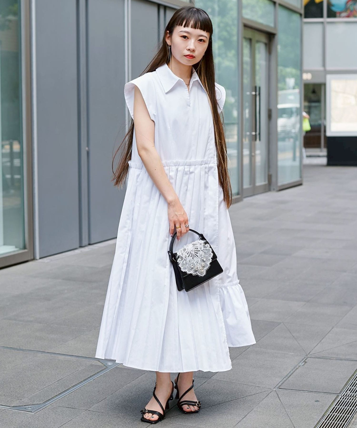 white lace crocodile mini bag tanakadaisuke