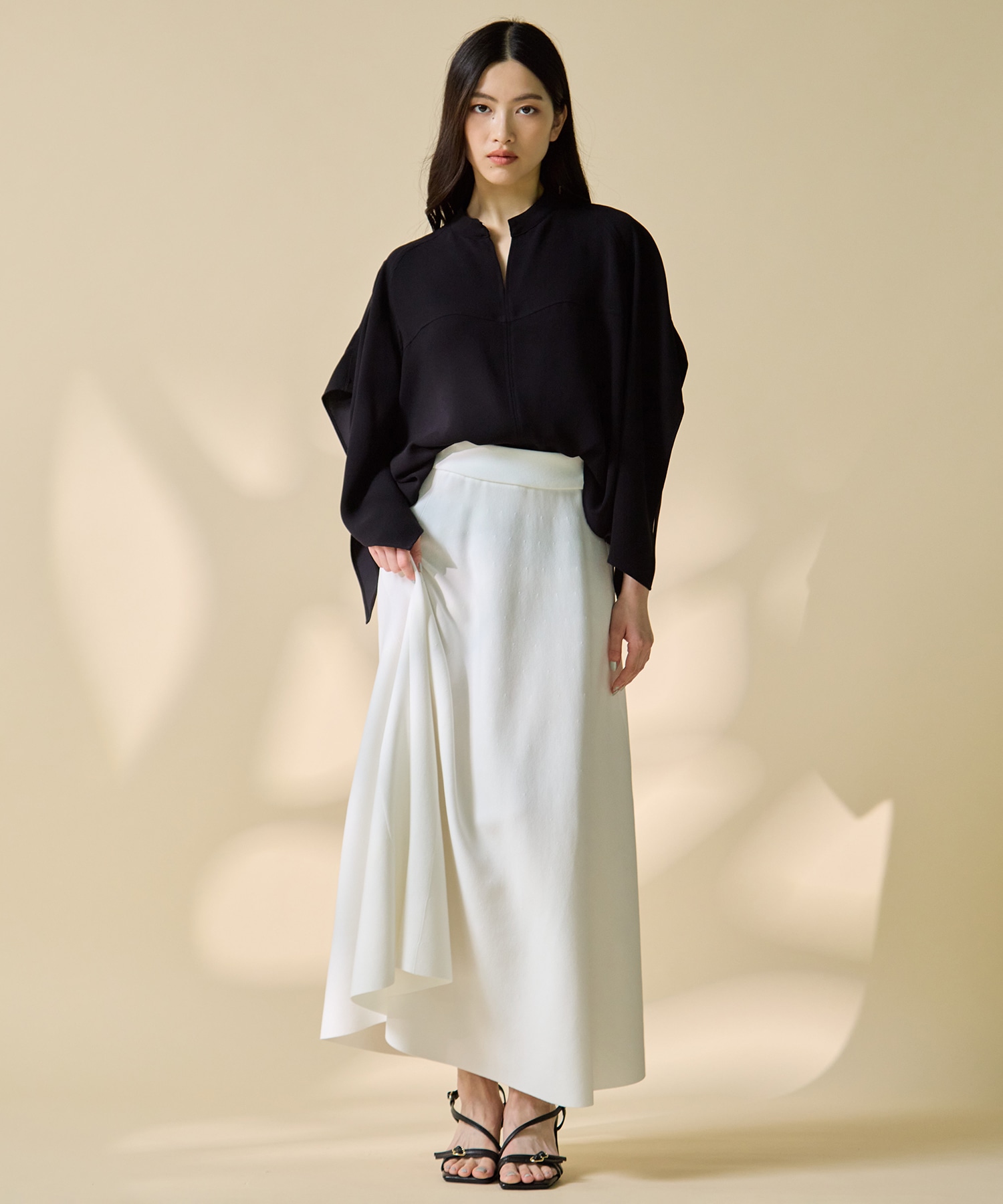 BACK SATIN DRAPE BLOUSE STUDIOUS
