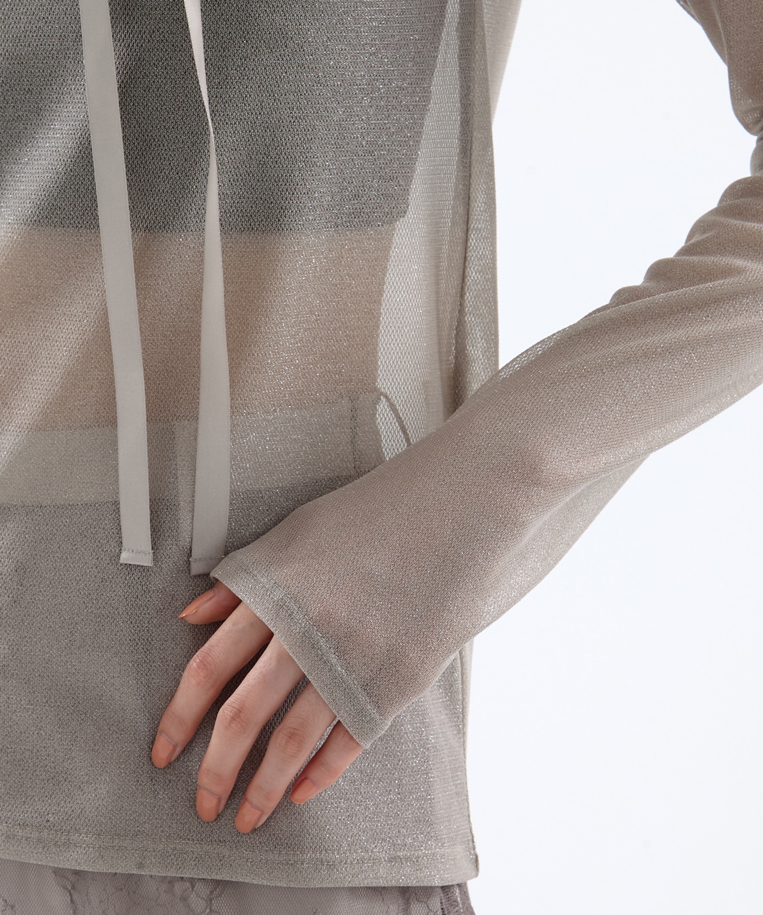 別注SHEER RIBON SKIN TOPS HOUGA