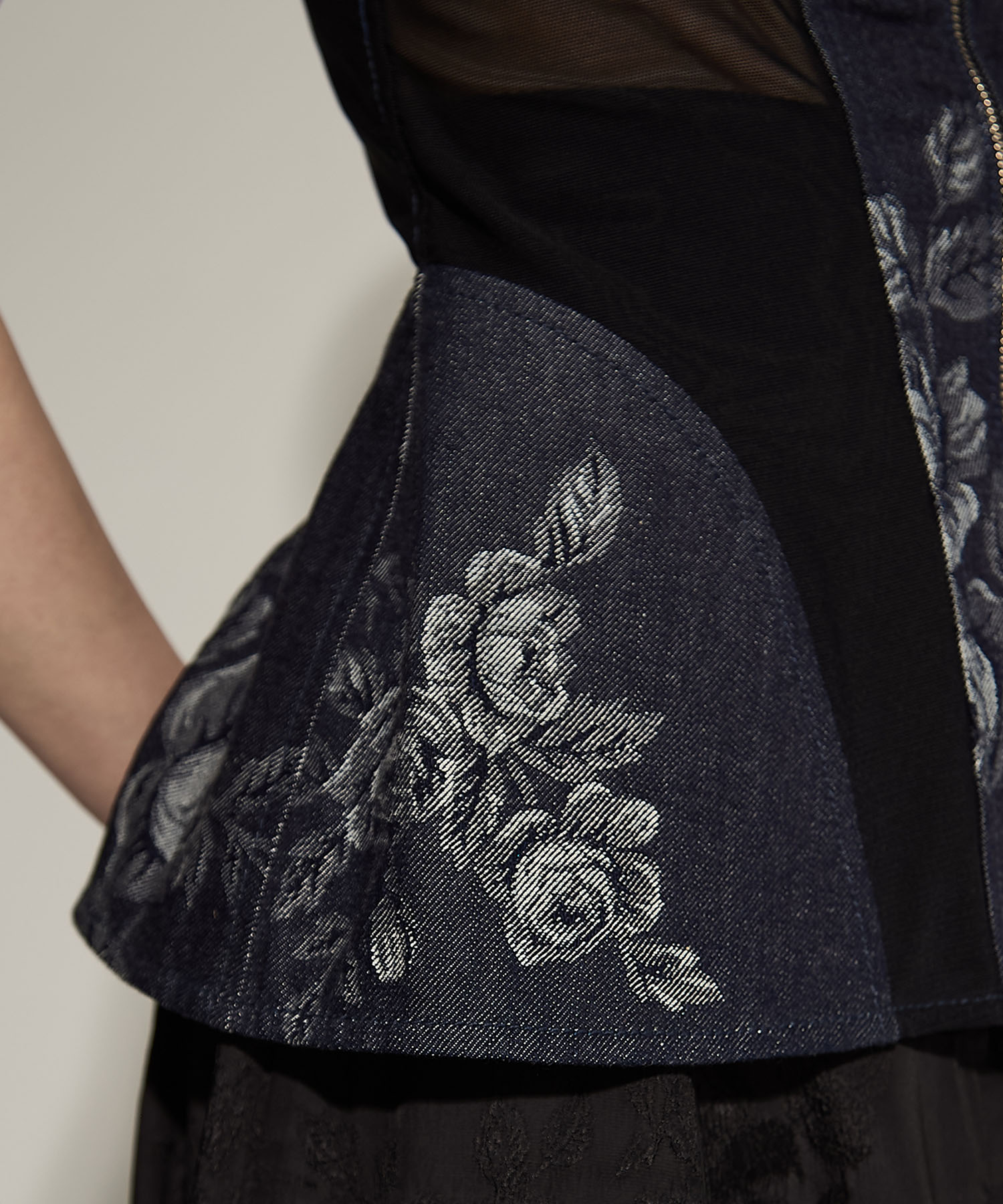 ROSE DENIM BUSTIER FETICO