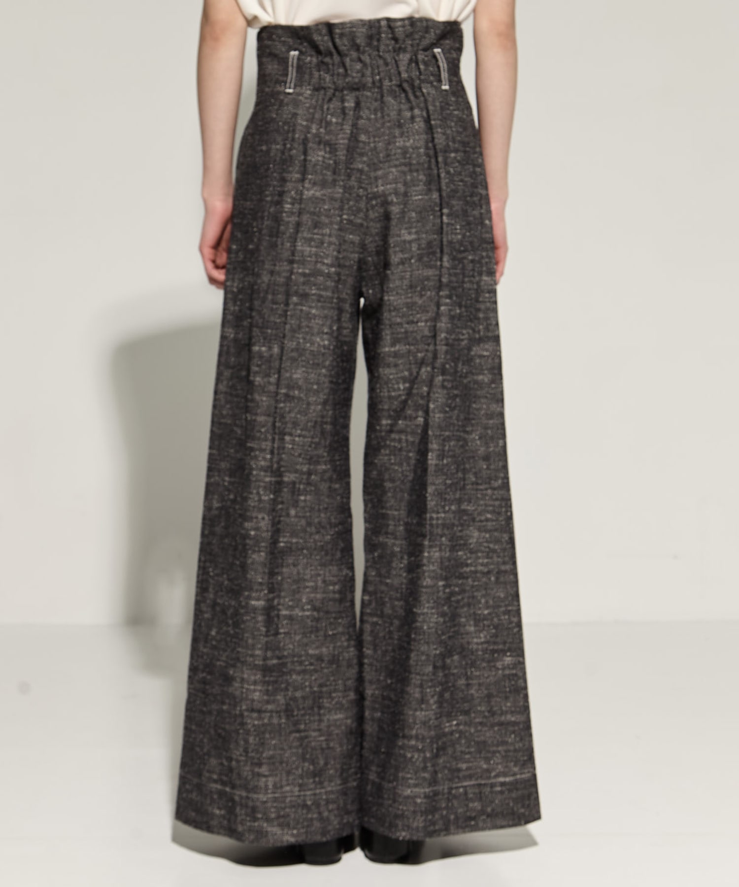 Silk Nep Flare Trousers STUDIOUS