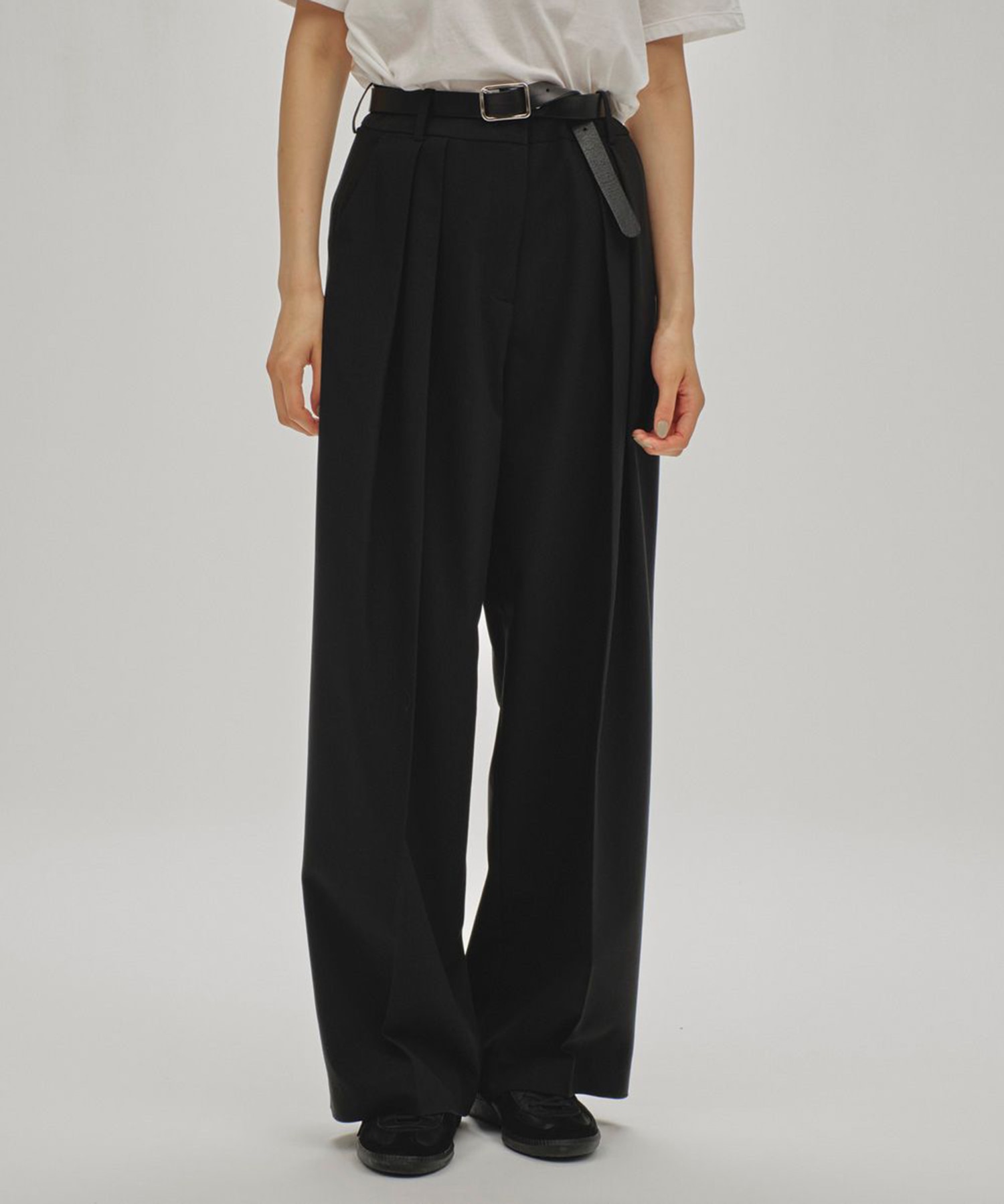 Twill Wide Trousers TODAYFUL