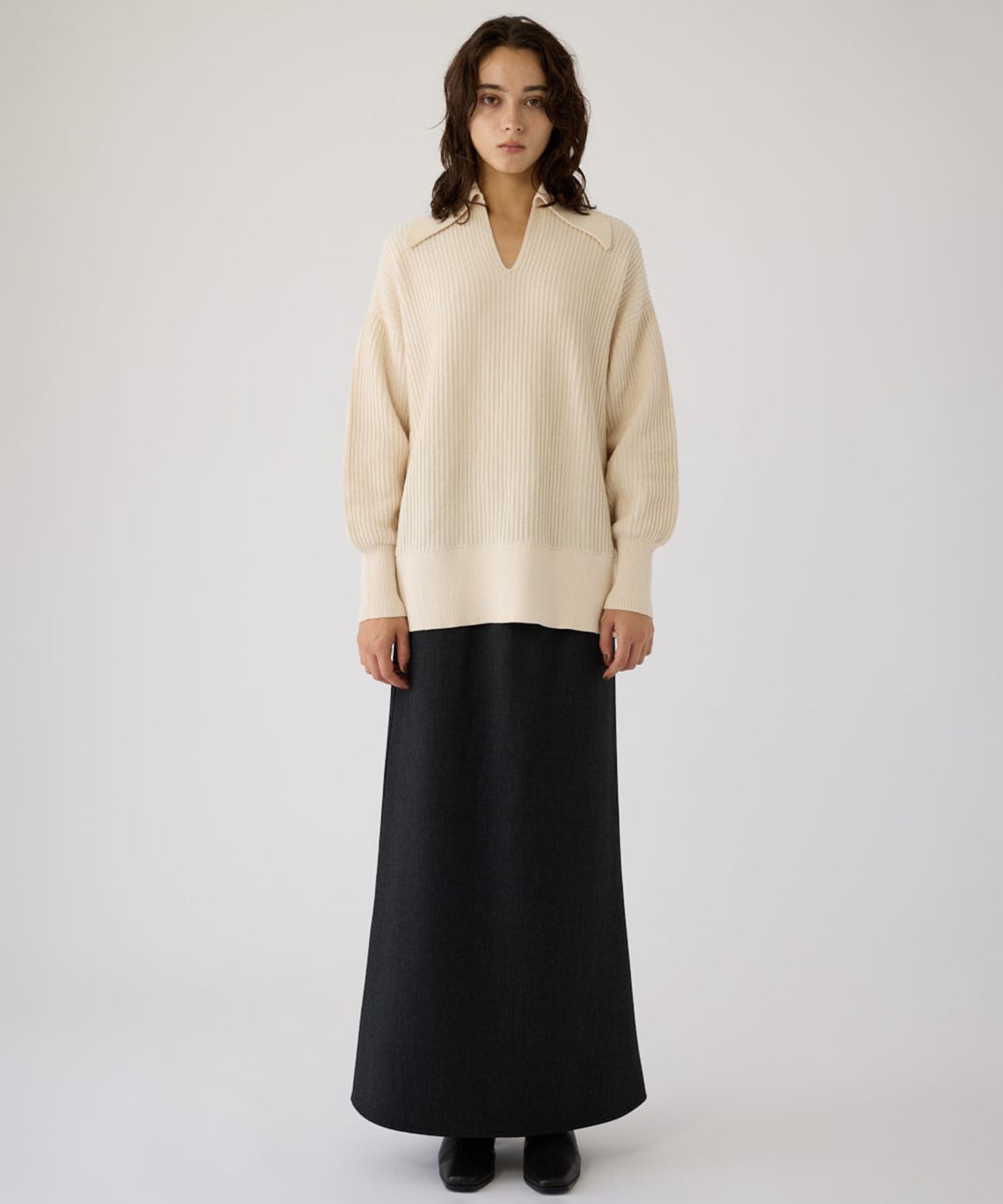 Basic coller rib pullover RIM.ARK